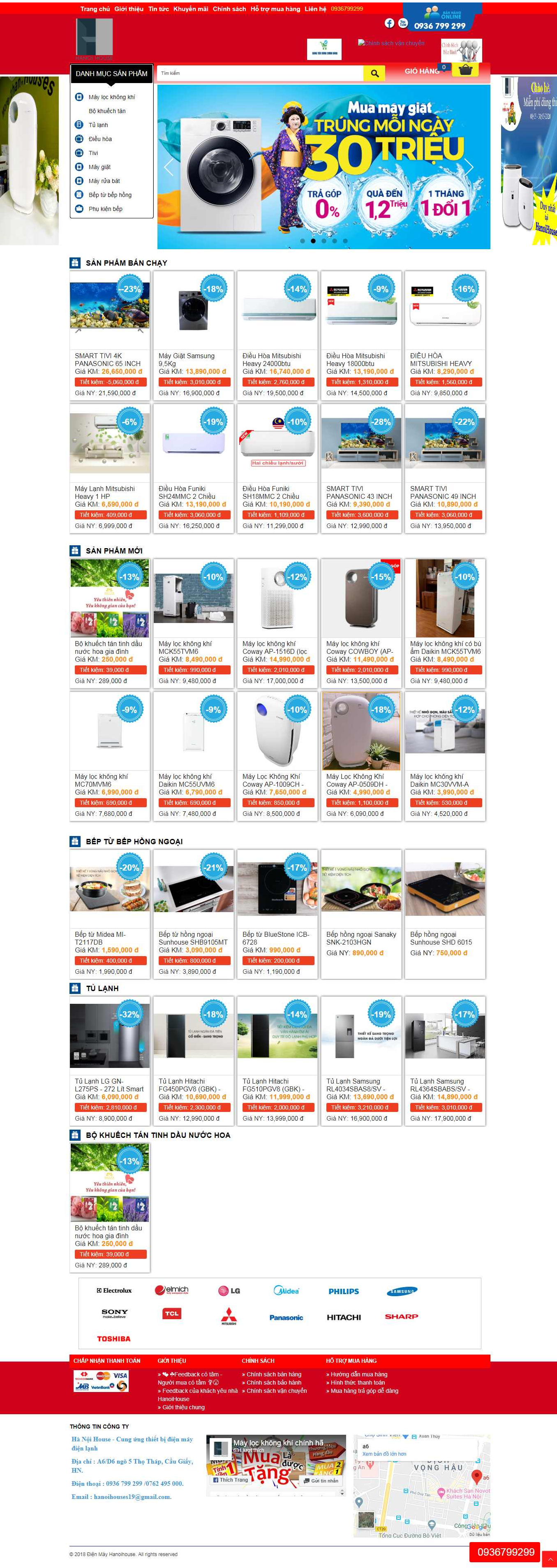 Thiết Kế Website Điện Máy hanoihouse.com.vn