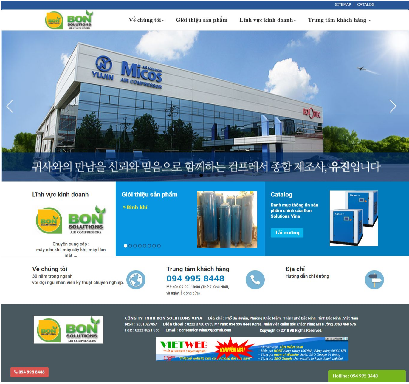 Thiết Kế Website Công Ty BON SOLUTIONS VINA