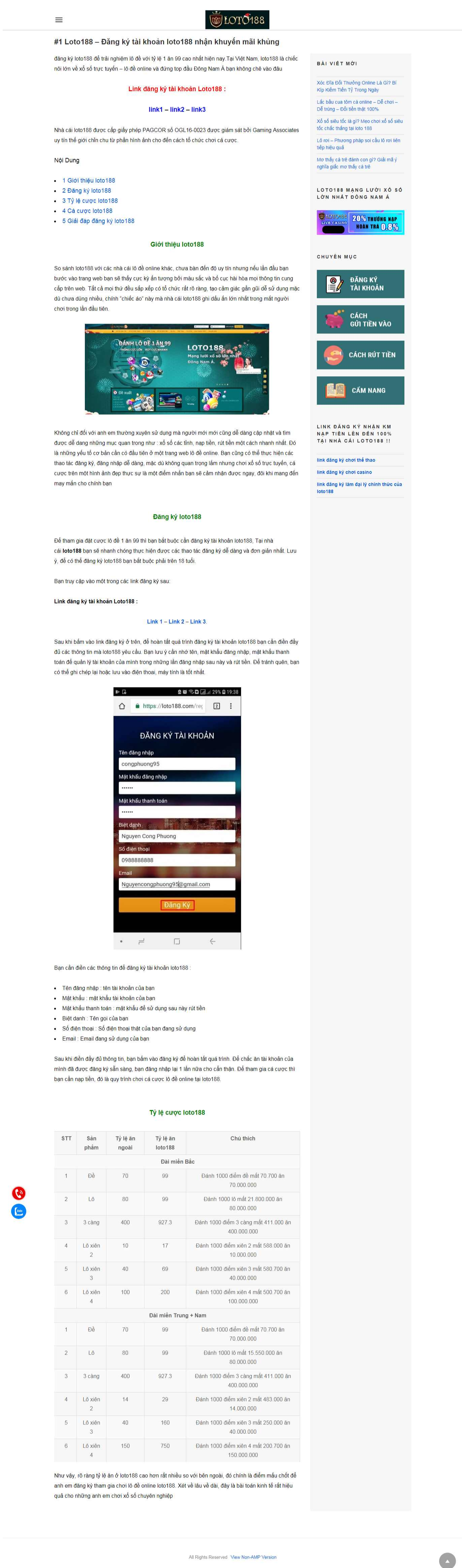 Thiết Kế Website Loto dangkyloto188