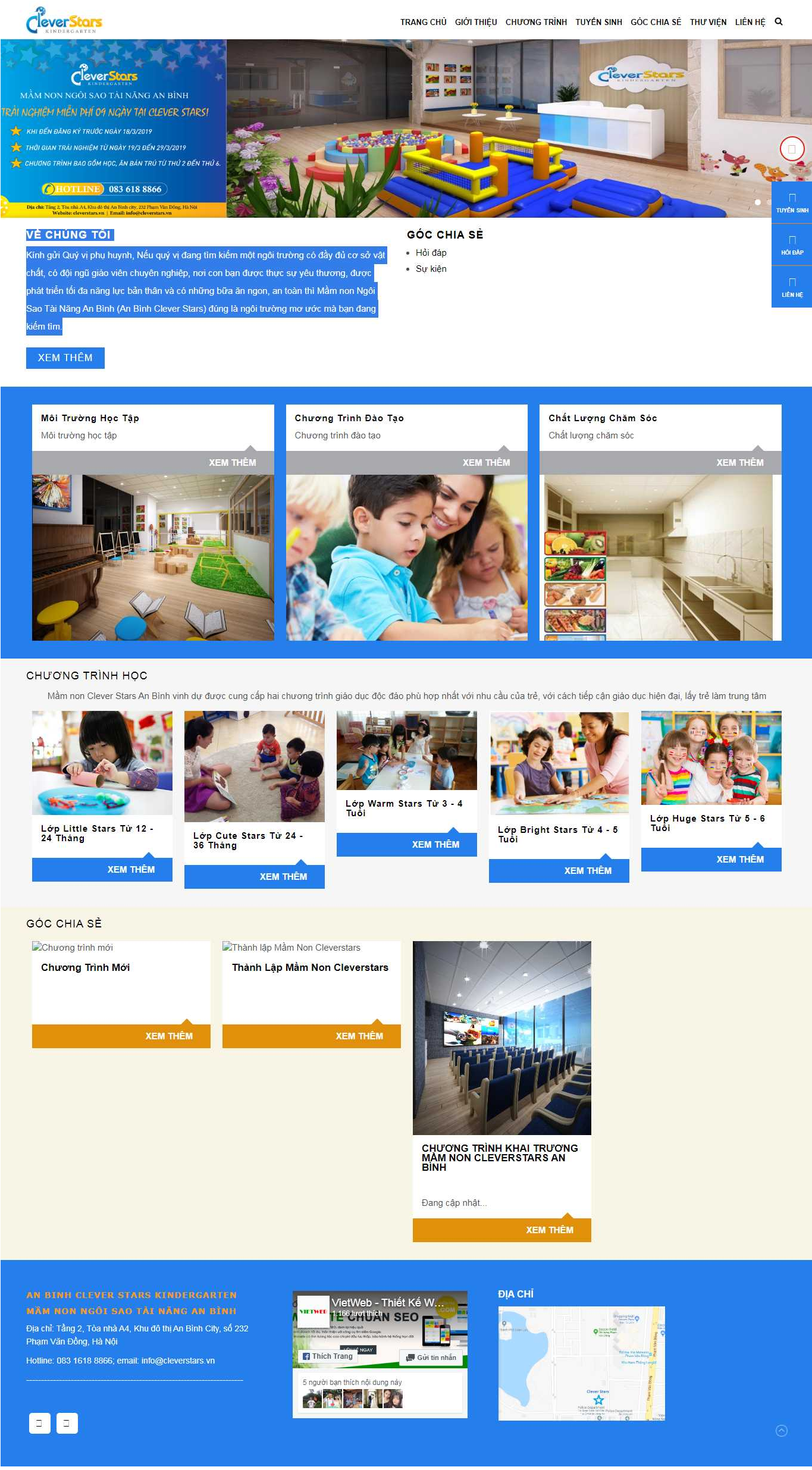 Thiết Kế Website Trường Mầm Non