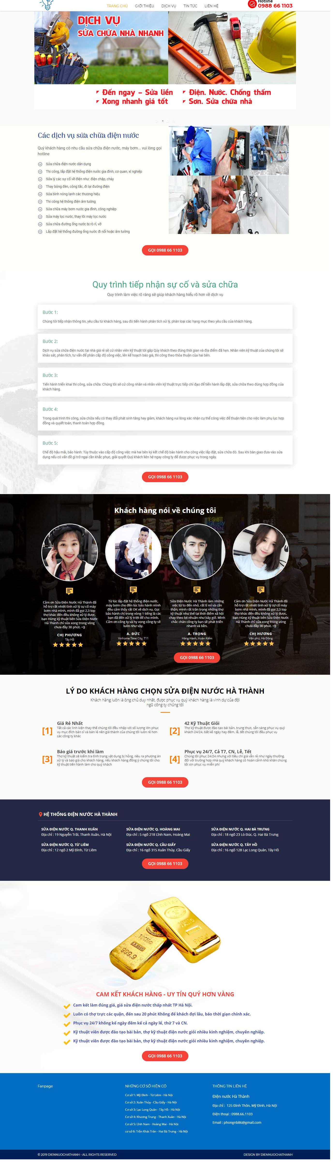 Thiết kế website điện nước