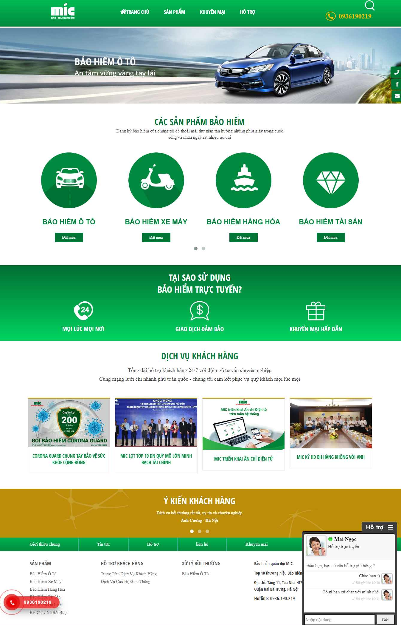 Thiết Kế Website Bảo Hiểm Quân Đội