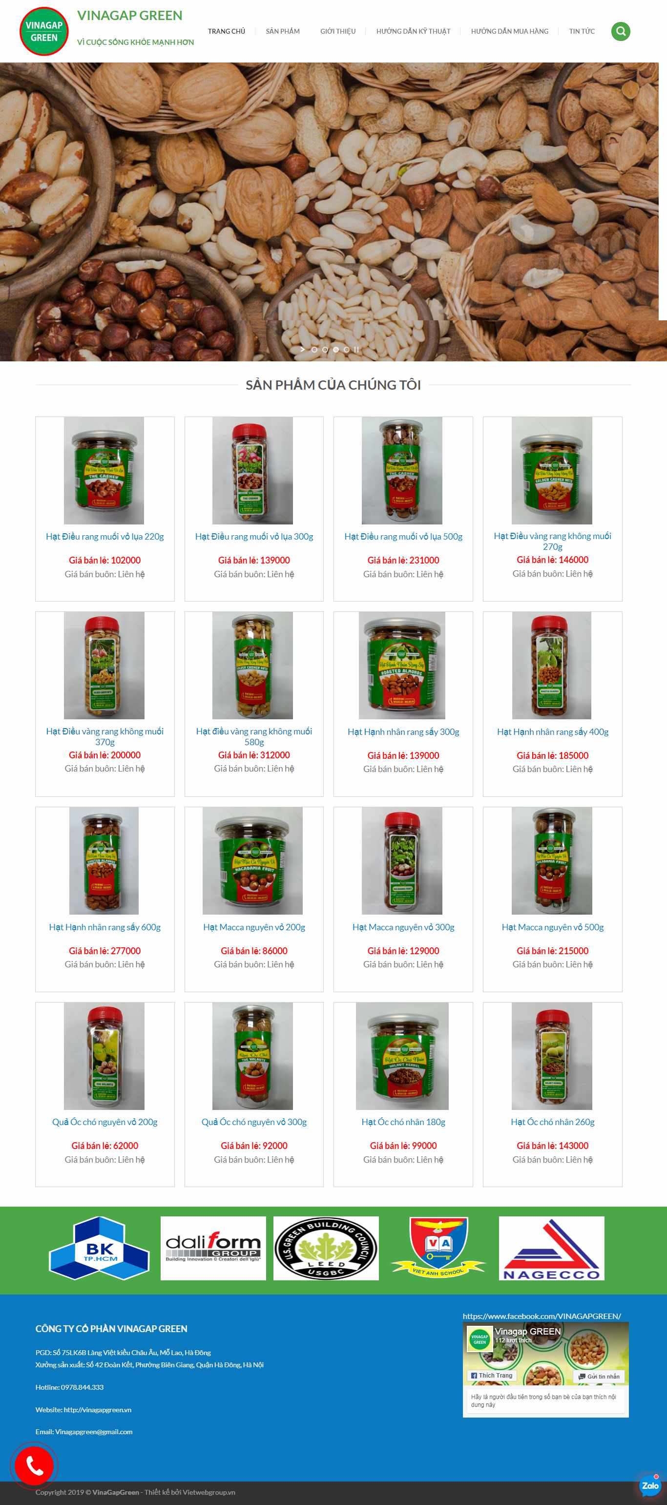 Thiết Kế Website vinagapgreen.vn