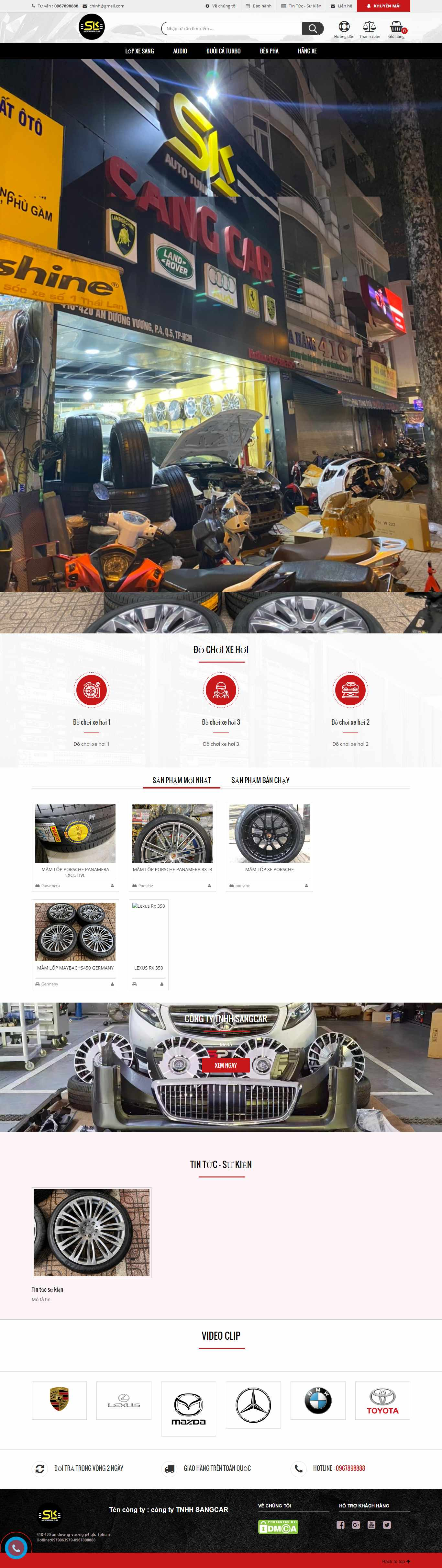 Thiết Kế Website sangcarvn.com