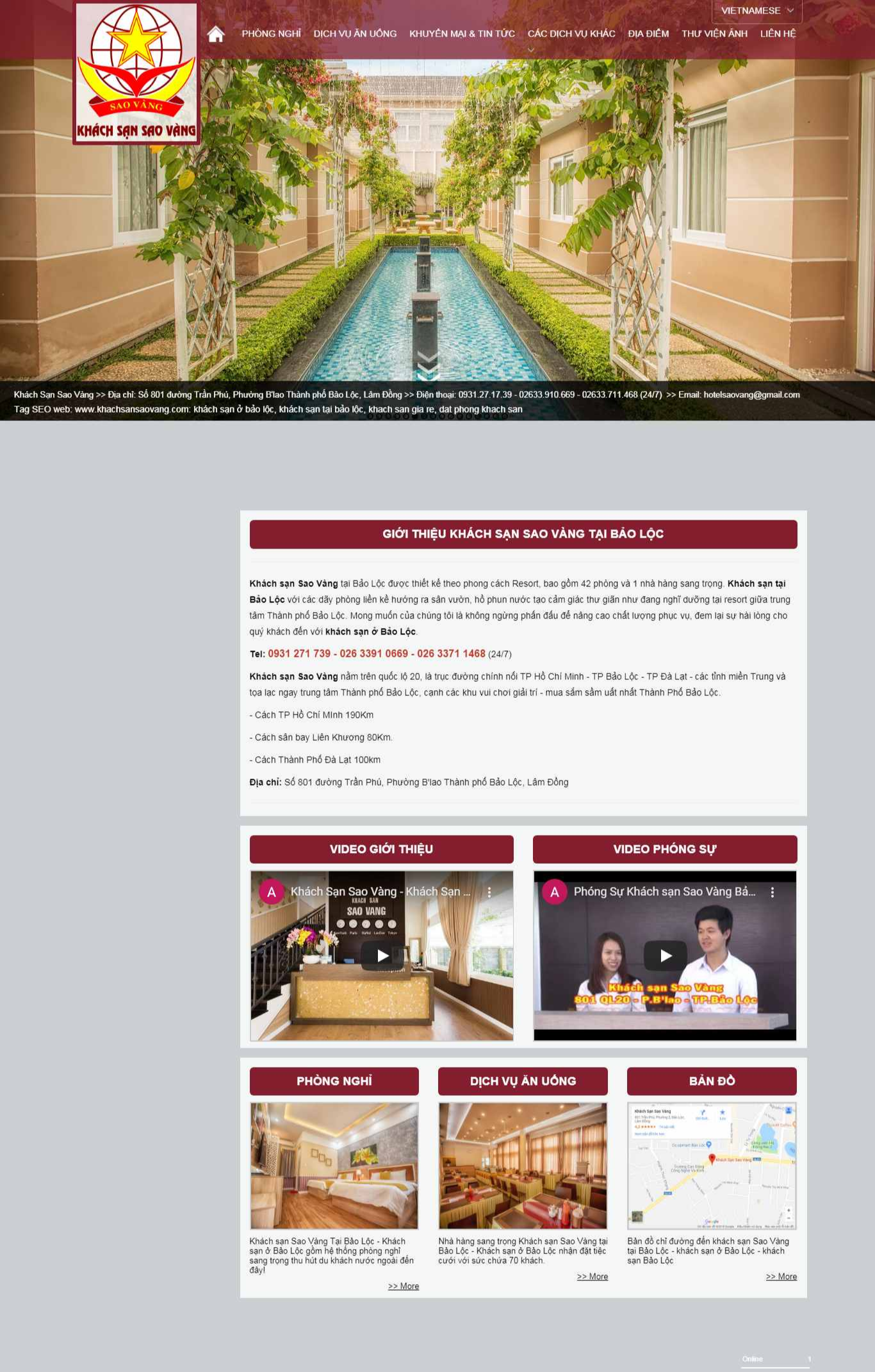 Thiết Kế Website khachsansaovang.com