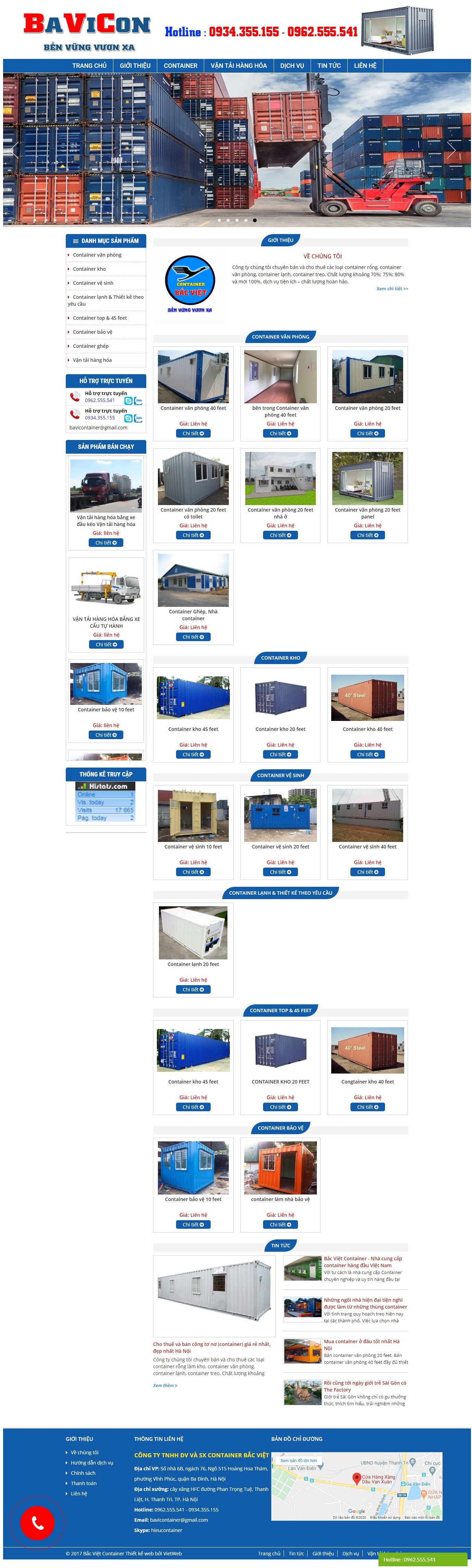 Thiết Kế Website Bắc Việt Container