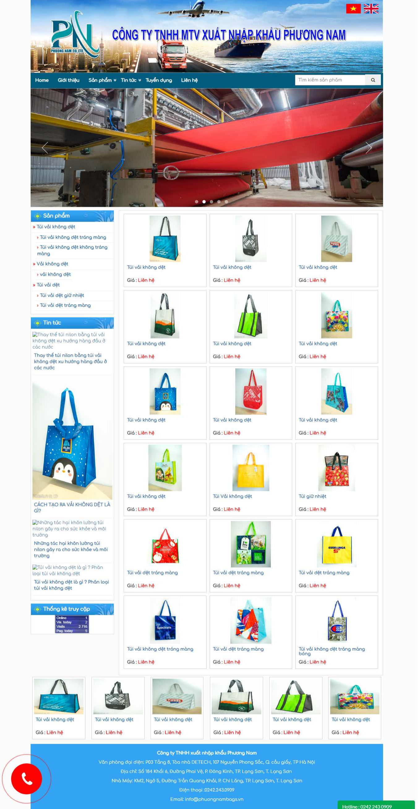 Thiết Kế Website phuongnambags.vn