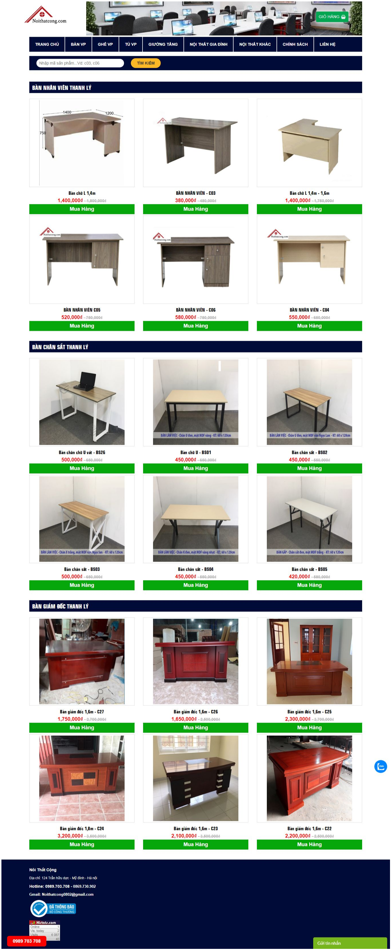 Thiết Kế Website Nội Thất Cộng