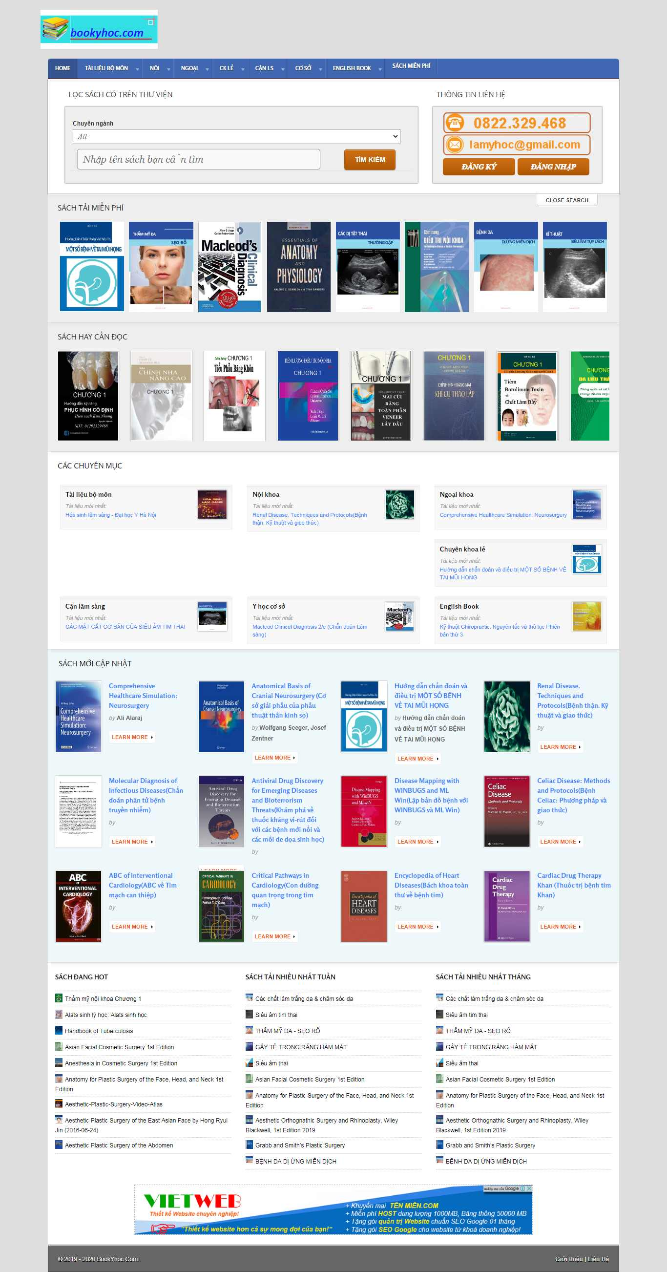 Thiết kế website bookyhoc.com