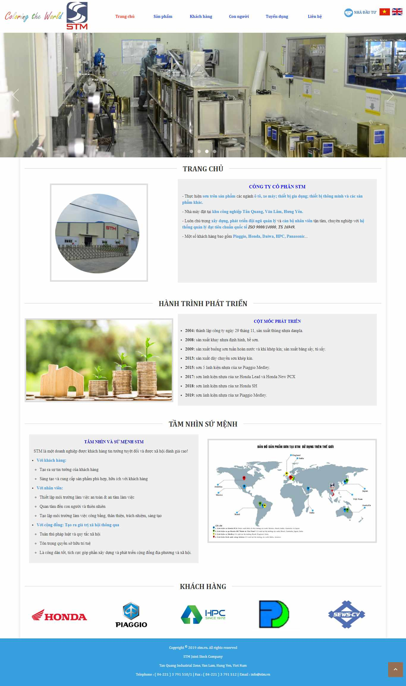 Thiết kế website giới thiệu công ty STM