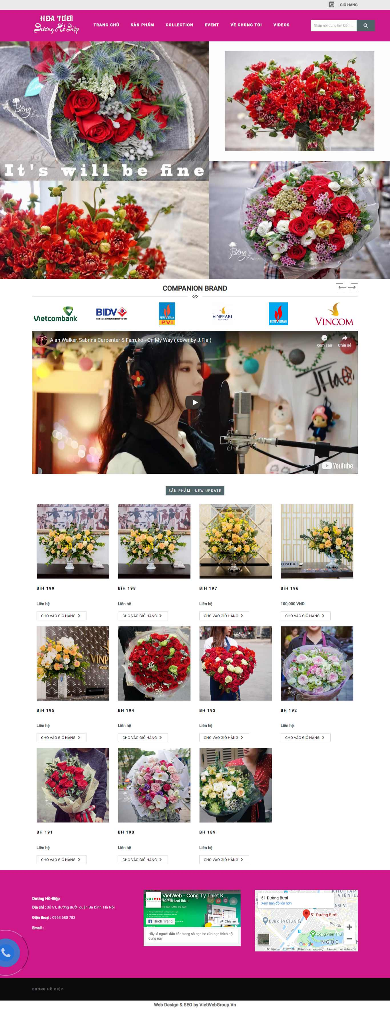 Thiết kế website bán hoa tươi