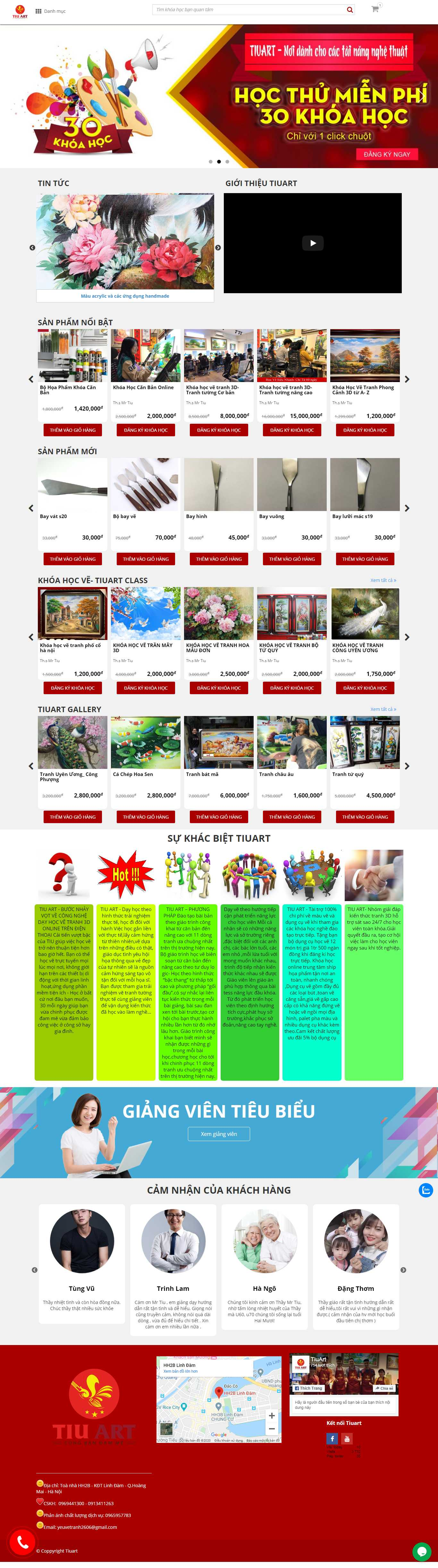 Thiết kế website học vẽ tiuart