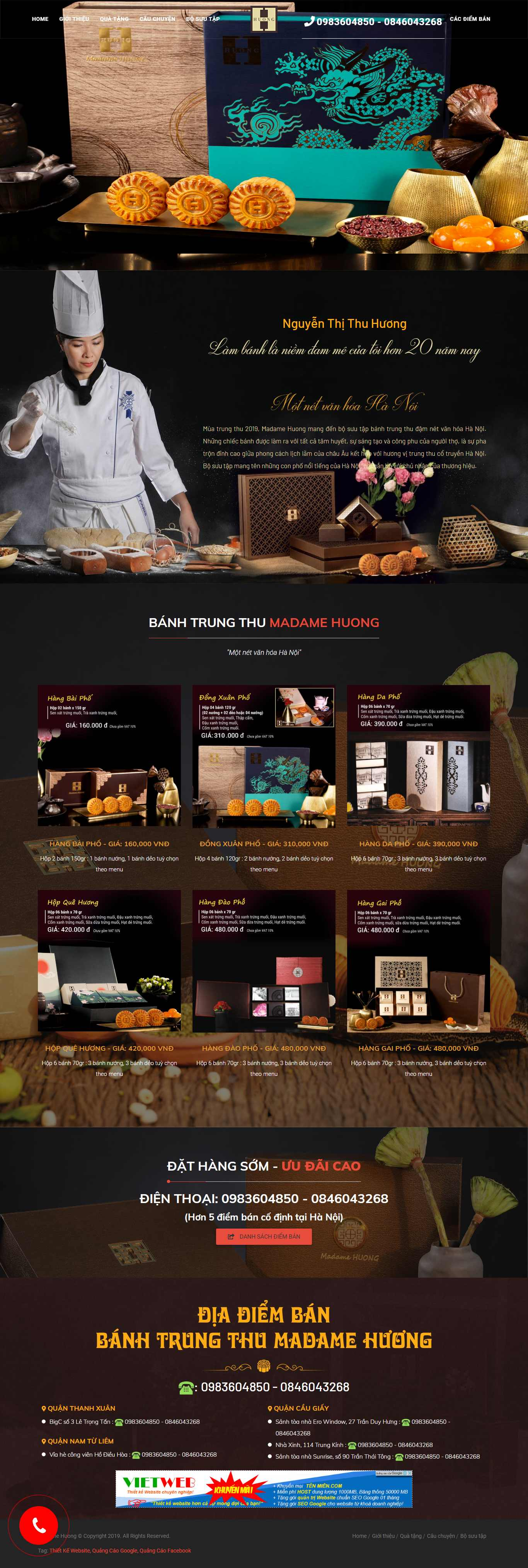 Thiết kế landing page bánh trung thu