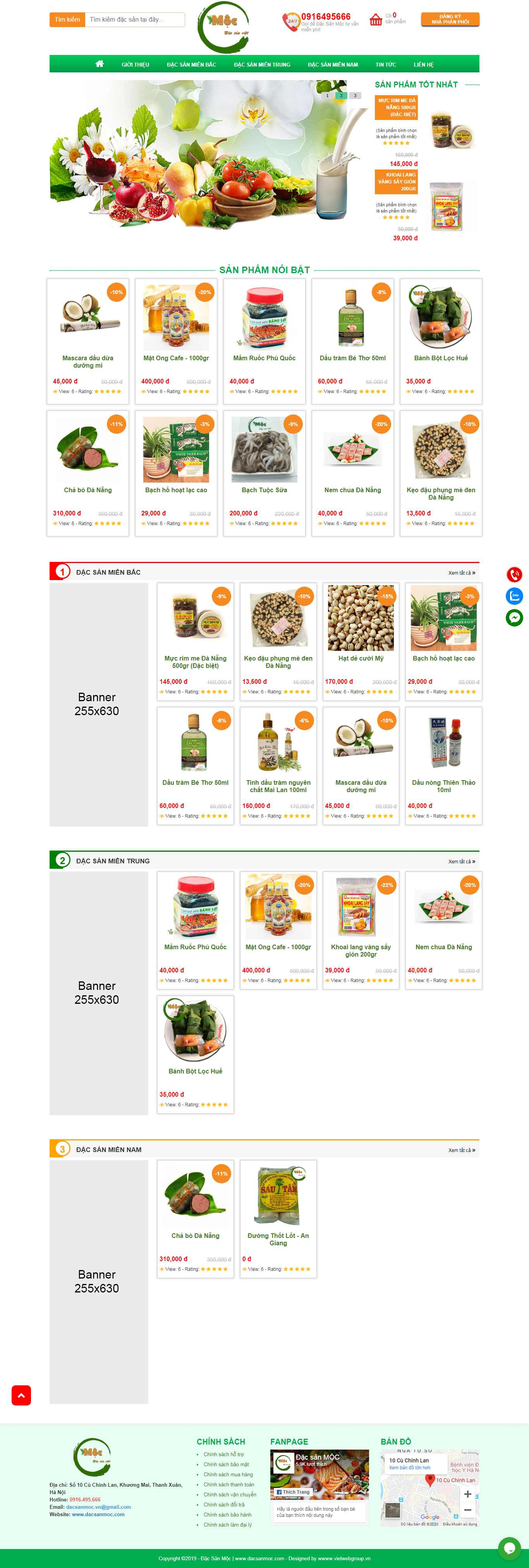 Thiết kế website đặ sản vùng miền