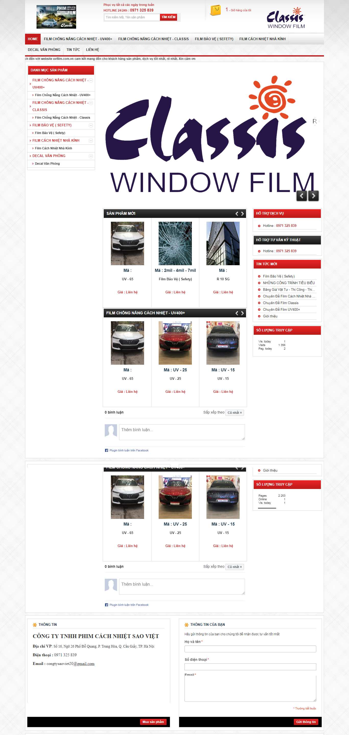 Thiết kế website phim cách nhiệt Sao Việt