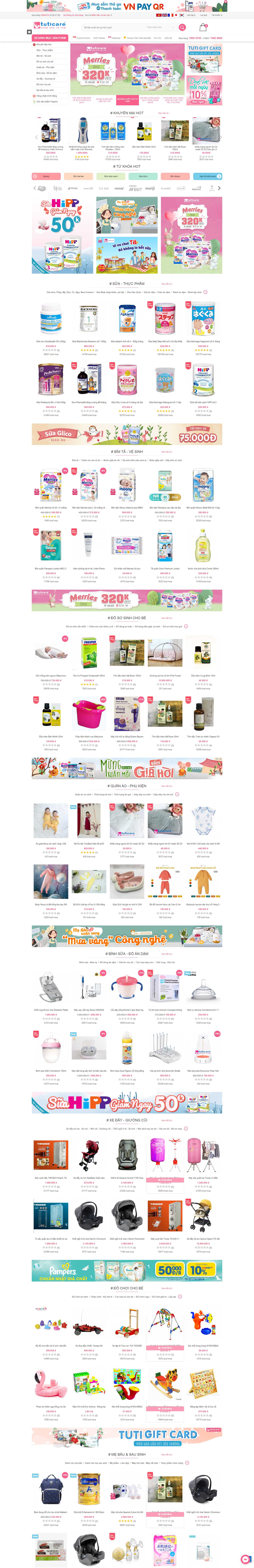 Thiết kế Website xe đẩy cho bé - www.tuticare.com - VietWebGroup.Vn