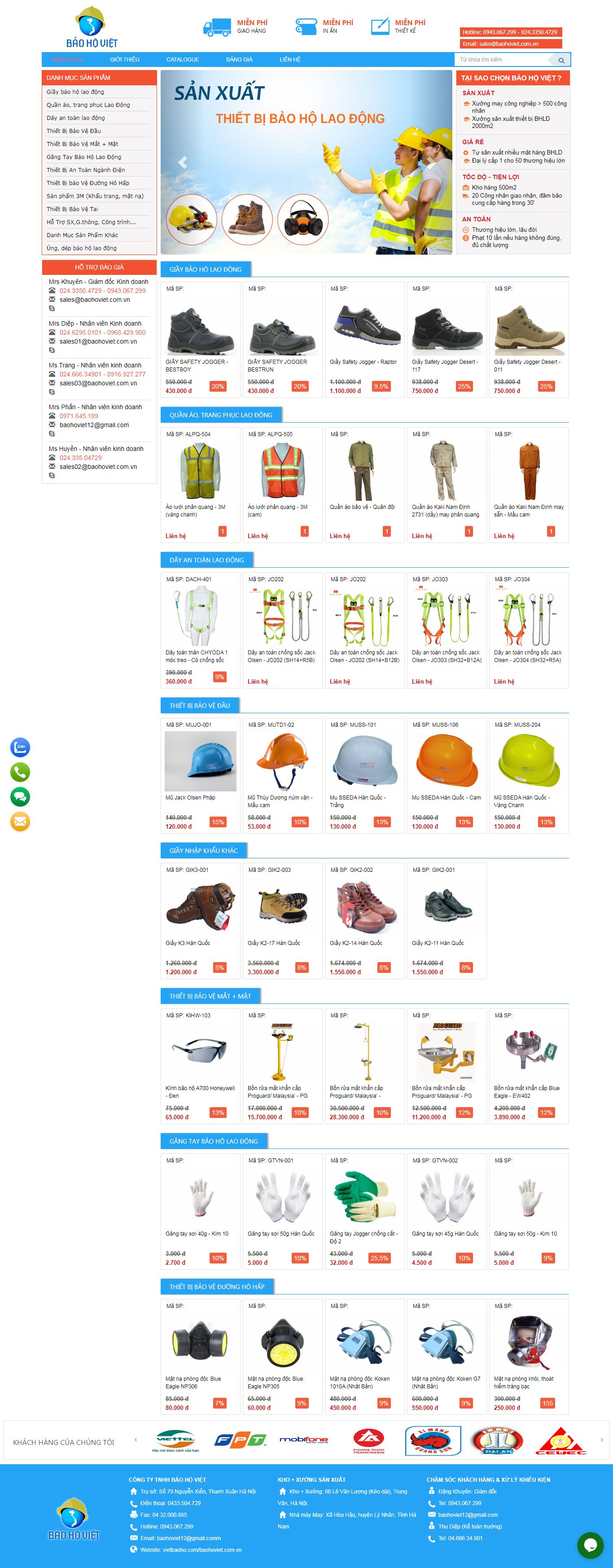 Thiết kế Website báo hộ lao động - vietbaoho.com - VietWebGroup.Vn