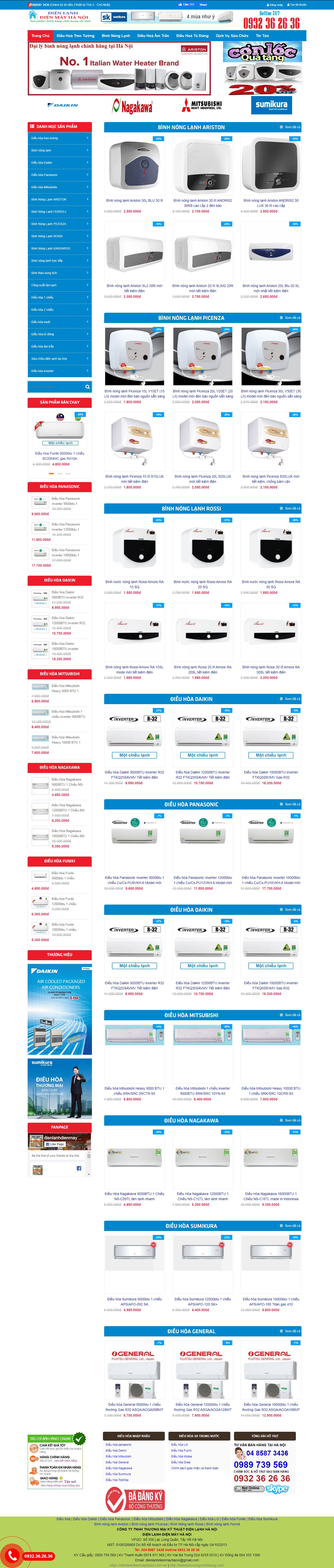 Thiết kế Website điện lạnh - www.dienlanhdienmayhanoi.com.vn - VietWebGroup.Vn