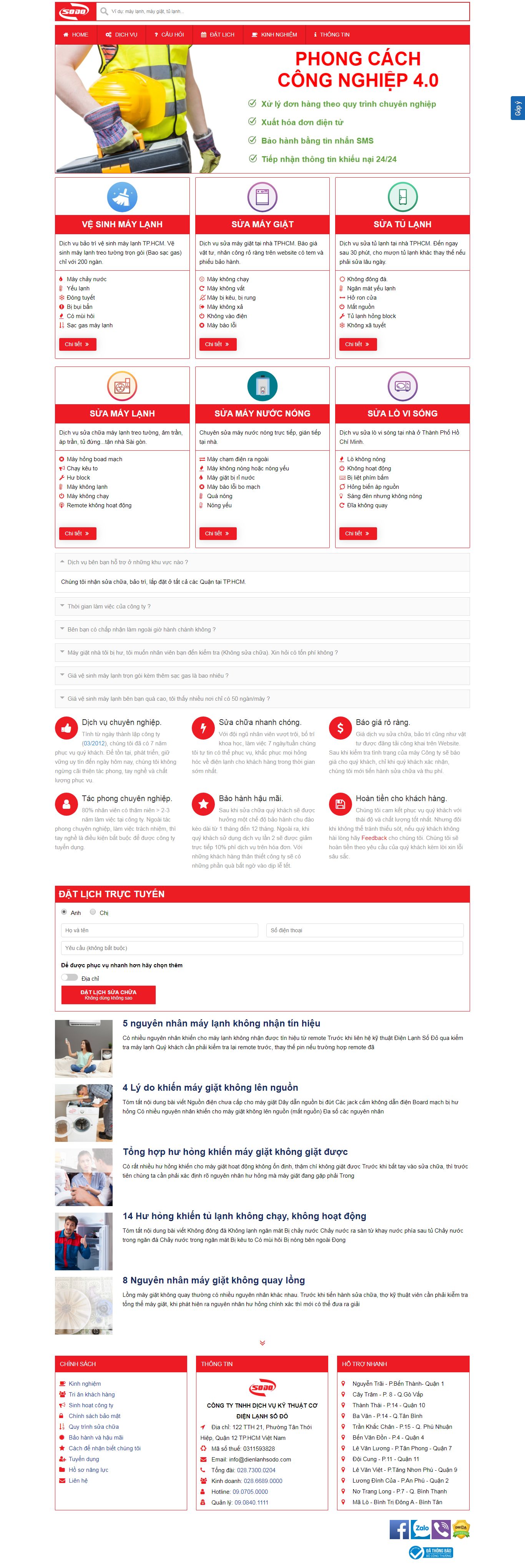 Thiết kế Website điện lạnh - dienlanhsodo.com - VietWebGroup.Vn