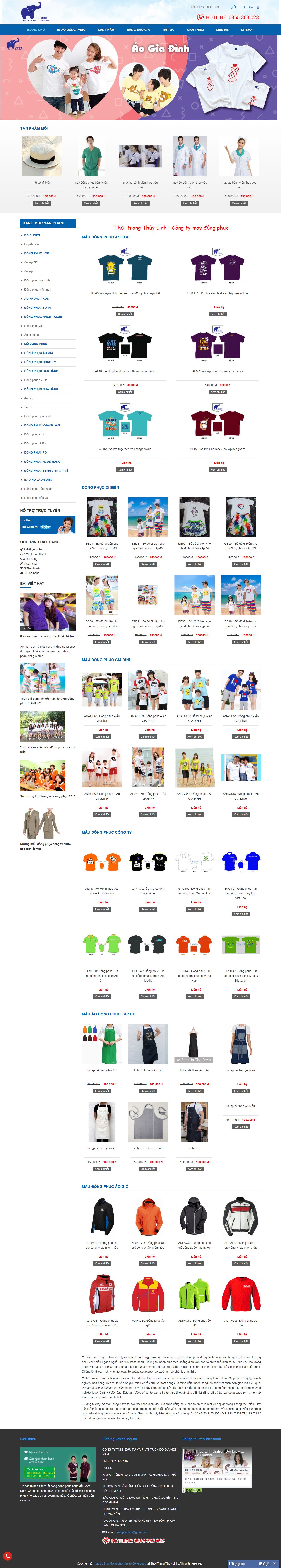 Thiết kế Website đồng phục - thoitrangthuylinh.vn - VietWebGroup.Vn