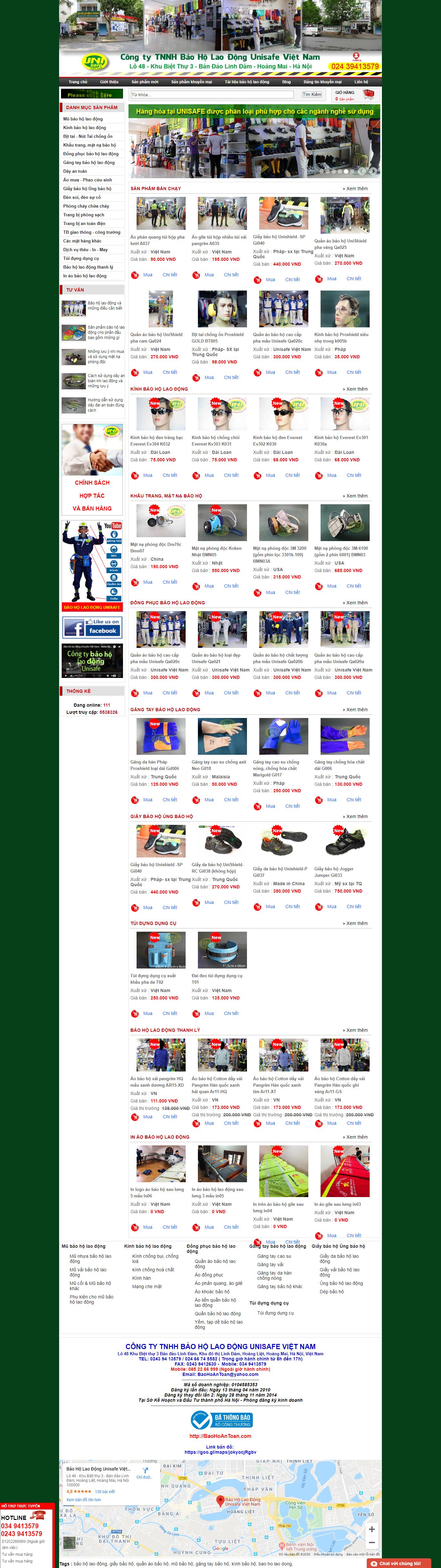 Thiết kế Website bảo hộ lao động - baohoantoan.com - VietWebGroup.Vn