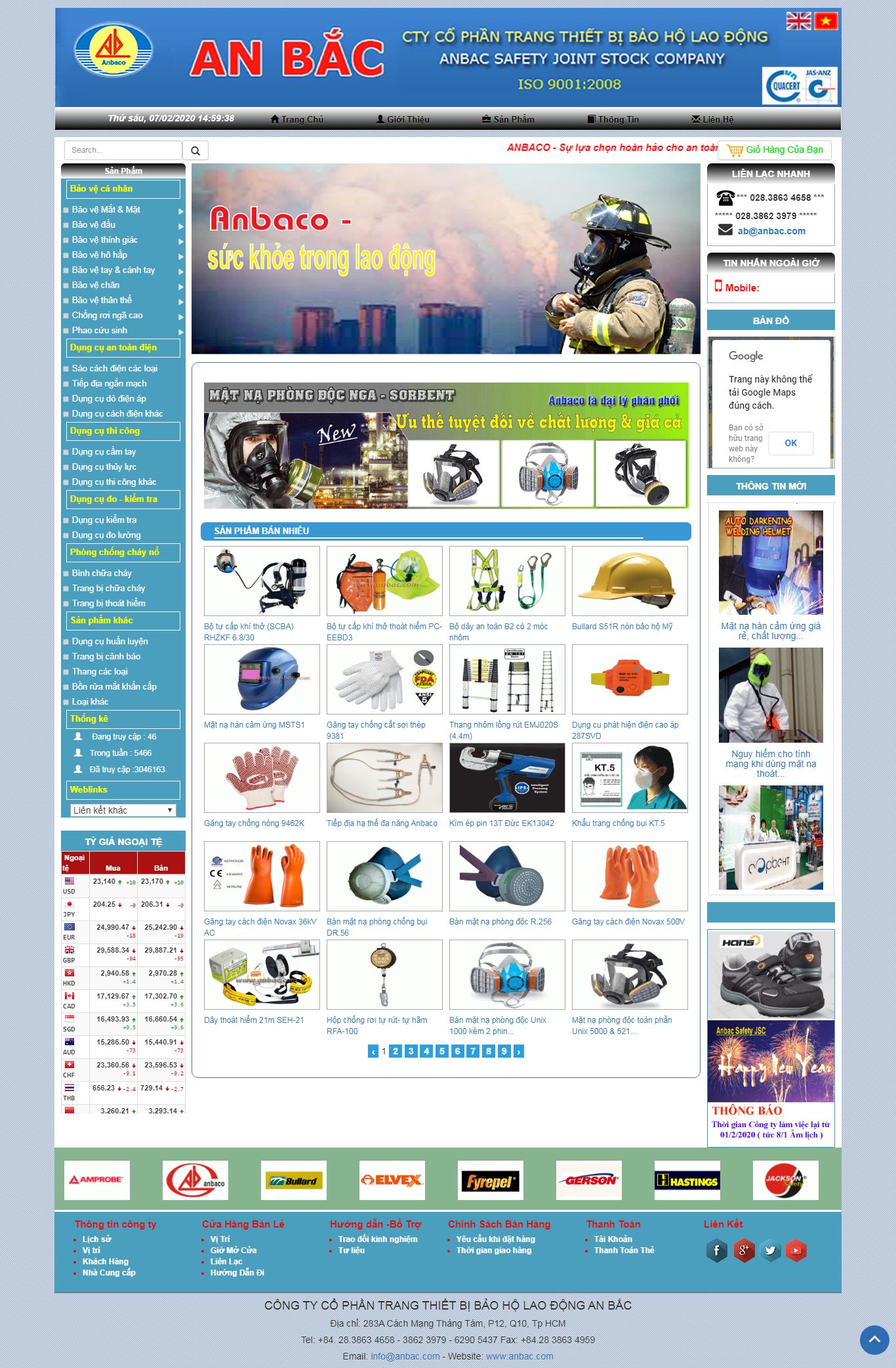 Thiết kế Website bảo hộ lao động - anbac.com.vn - VietWebGroup.Vn