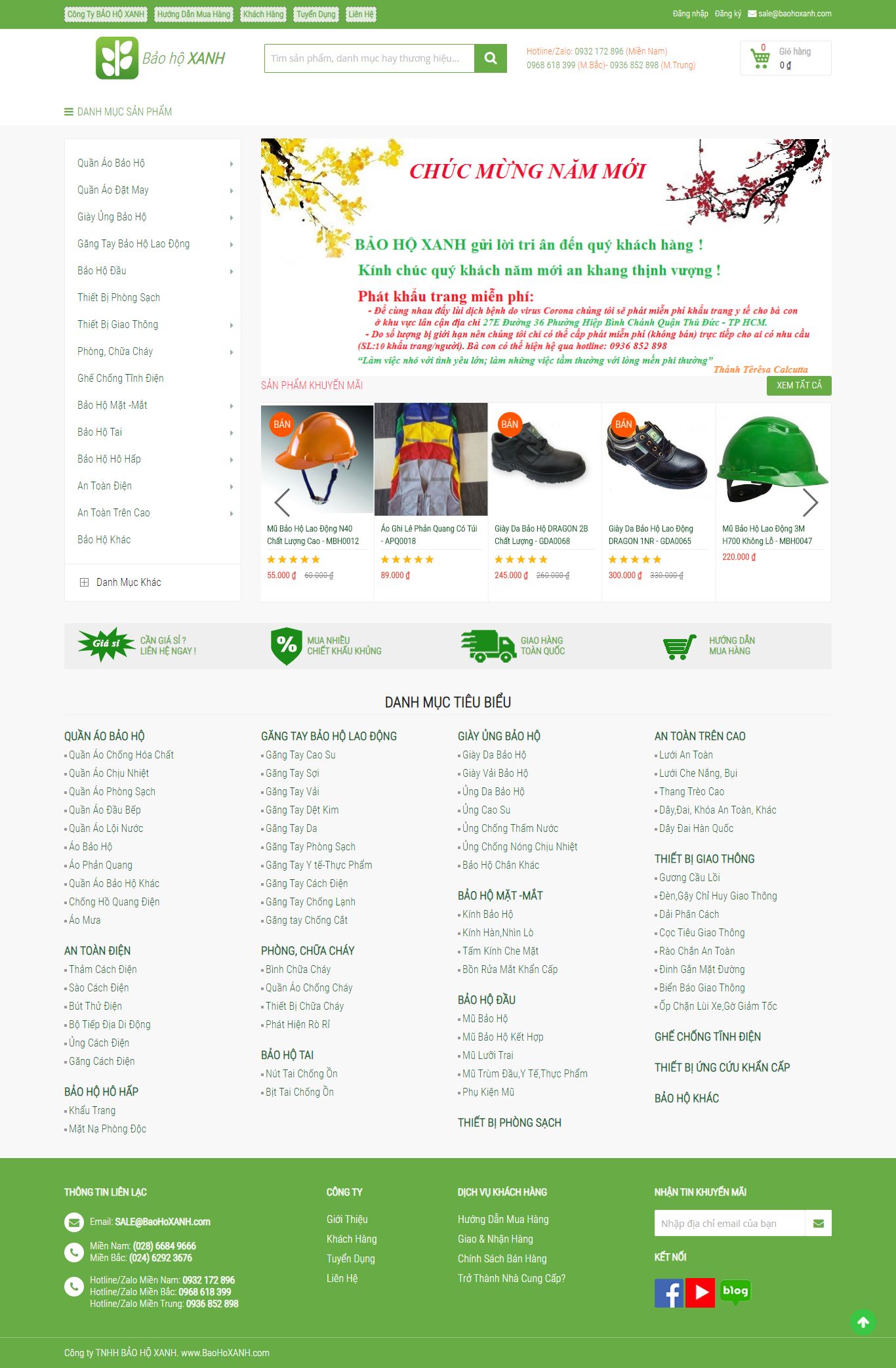 Thiết kế Website bảo hộ lao động - www.baohoxanh.com - VietWebGroup.Vn