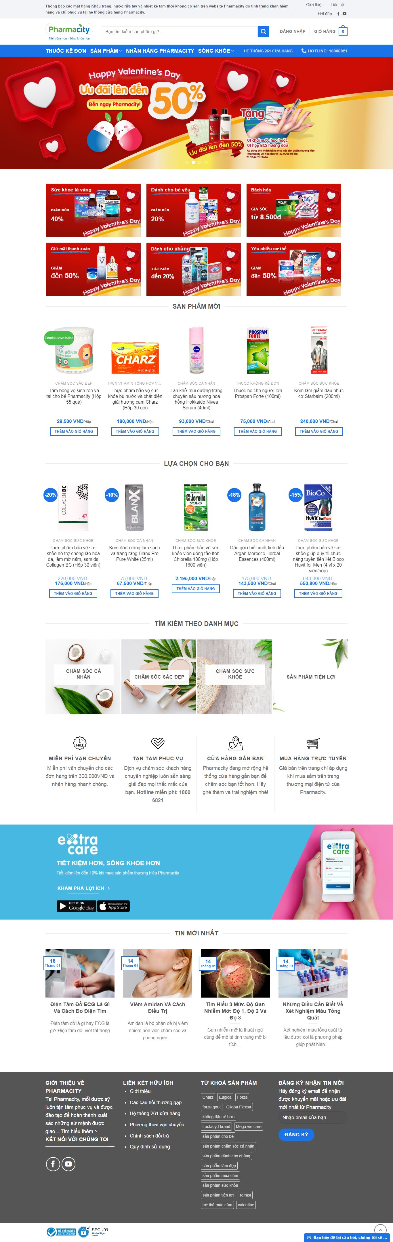Thiết kế Website Thực phẩm chức năng - www.pharmacity.vn - VietWebGroup.Vn