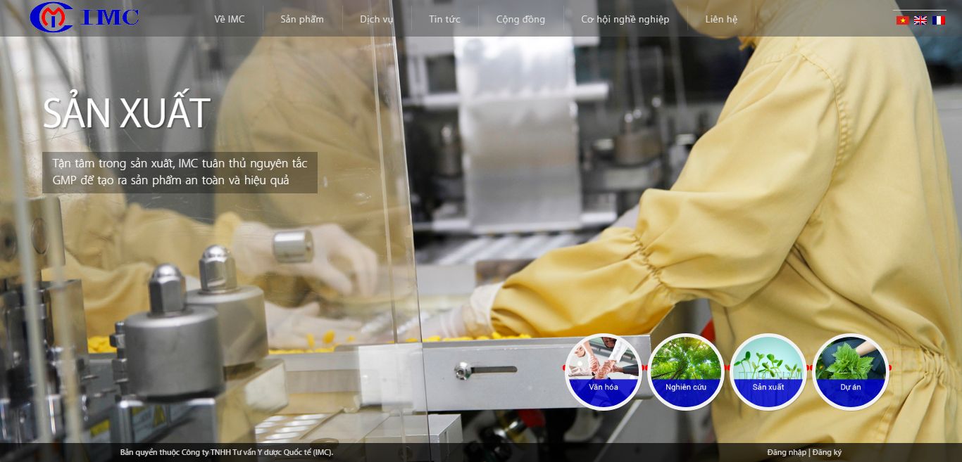 Thiết kế Website Thực phẩm chức năng - imc.net.vn - VietWebGroup.Vn