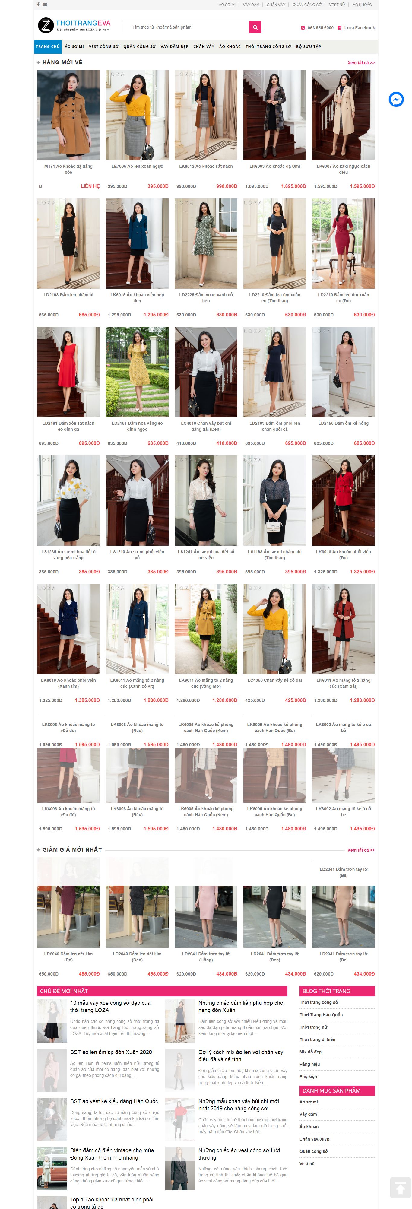 Thiết kế Website thời trang - thoitrangeva.vn - VietWebGroup.Vn