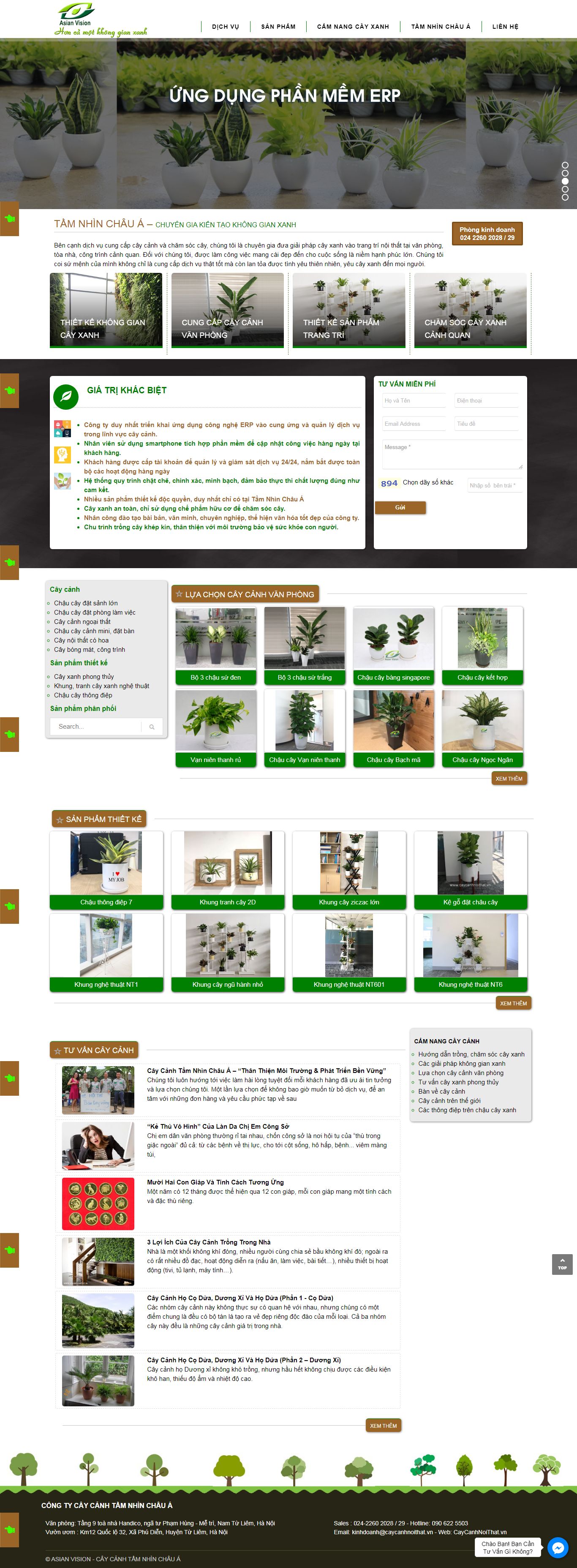 Thiết kế Website cây cảnh - caycanhnoithat.vn - VietWebGroup.Vn