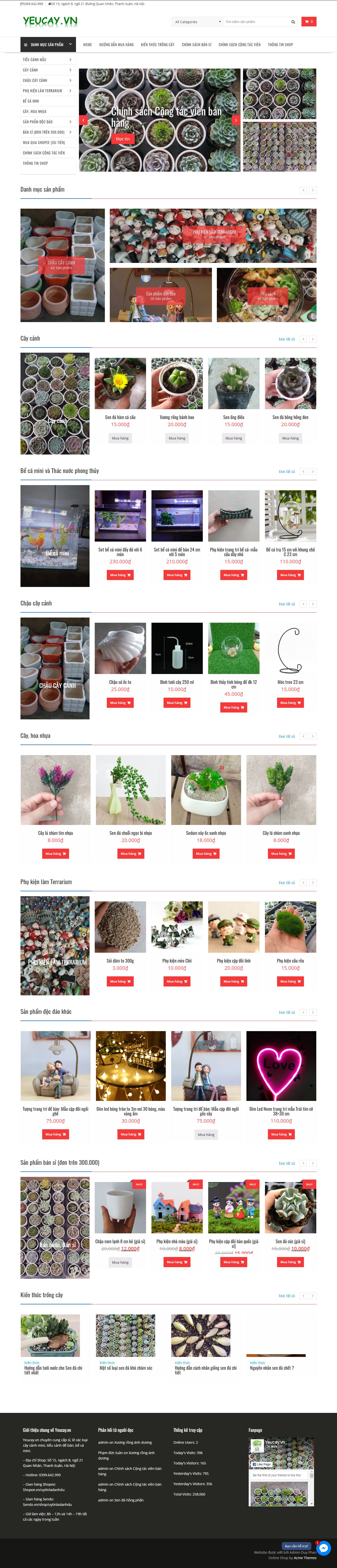 Thiết kế Website cây cảnh - yeucay.vn - VietWebGroup.Vn