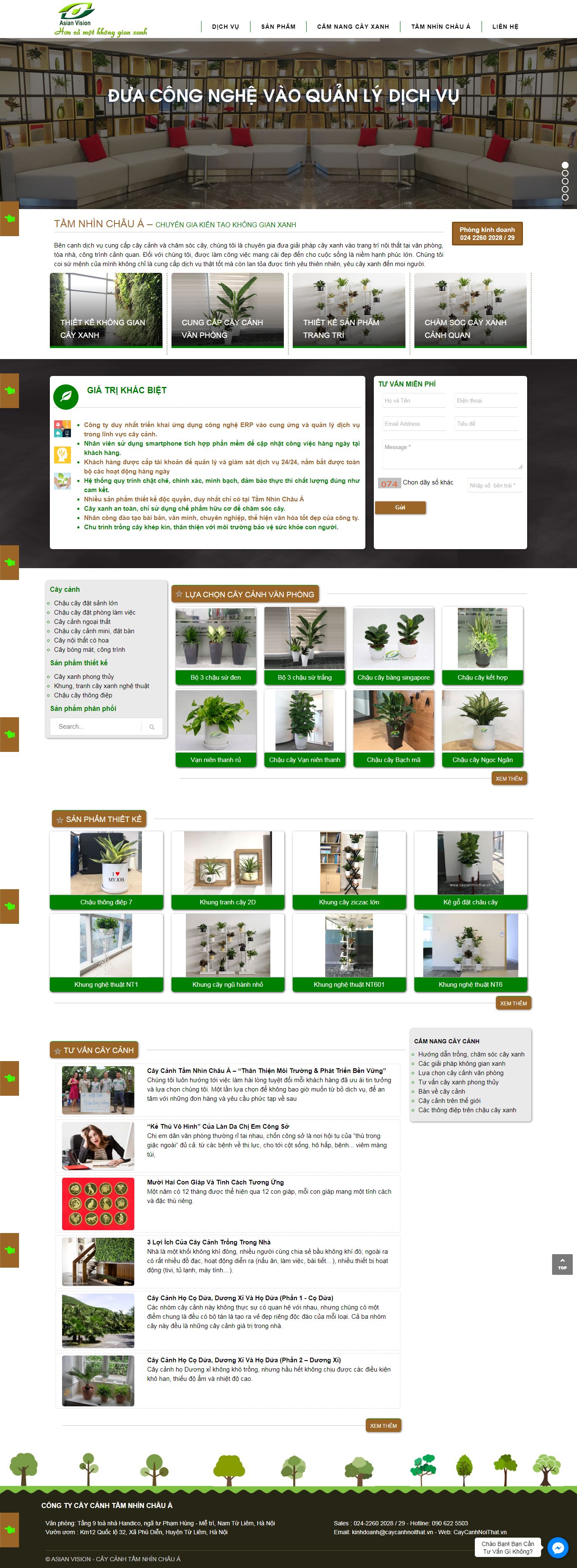 Thiết kế Website cây cảnh - caycanhnoithat.vn - VietWebGroup.Vn