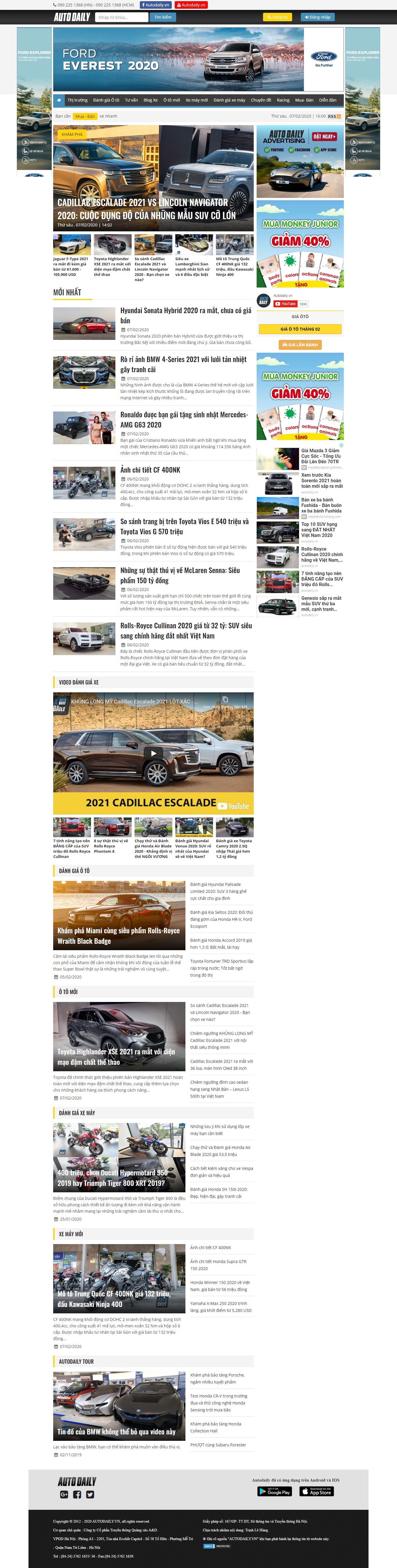 Thiết kế Website xe hơi - autodaily.vn - VietWebGroup.Vn
