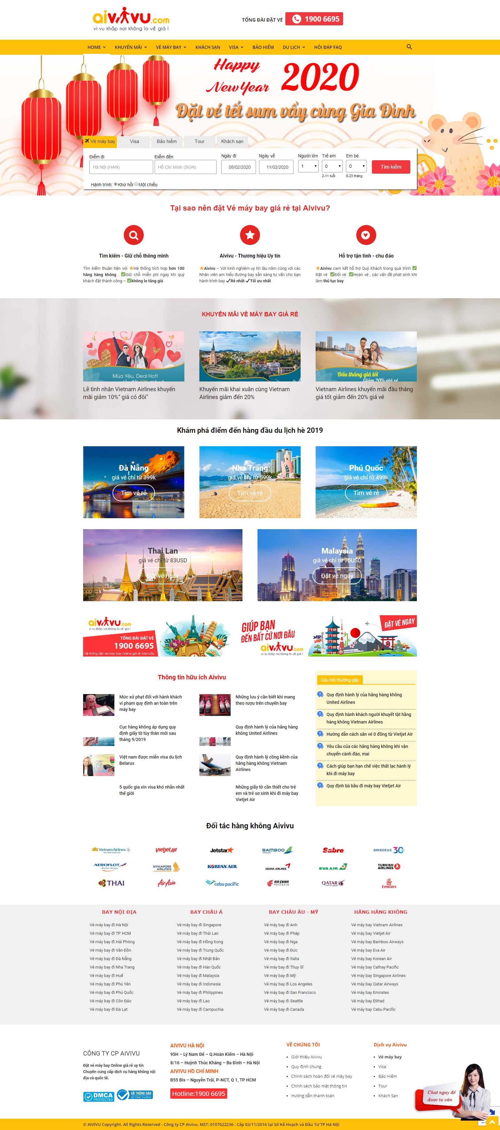Thiết kế Website vé máy bay - aivivu.com - VietWebGroup.Vn