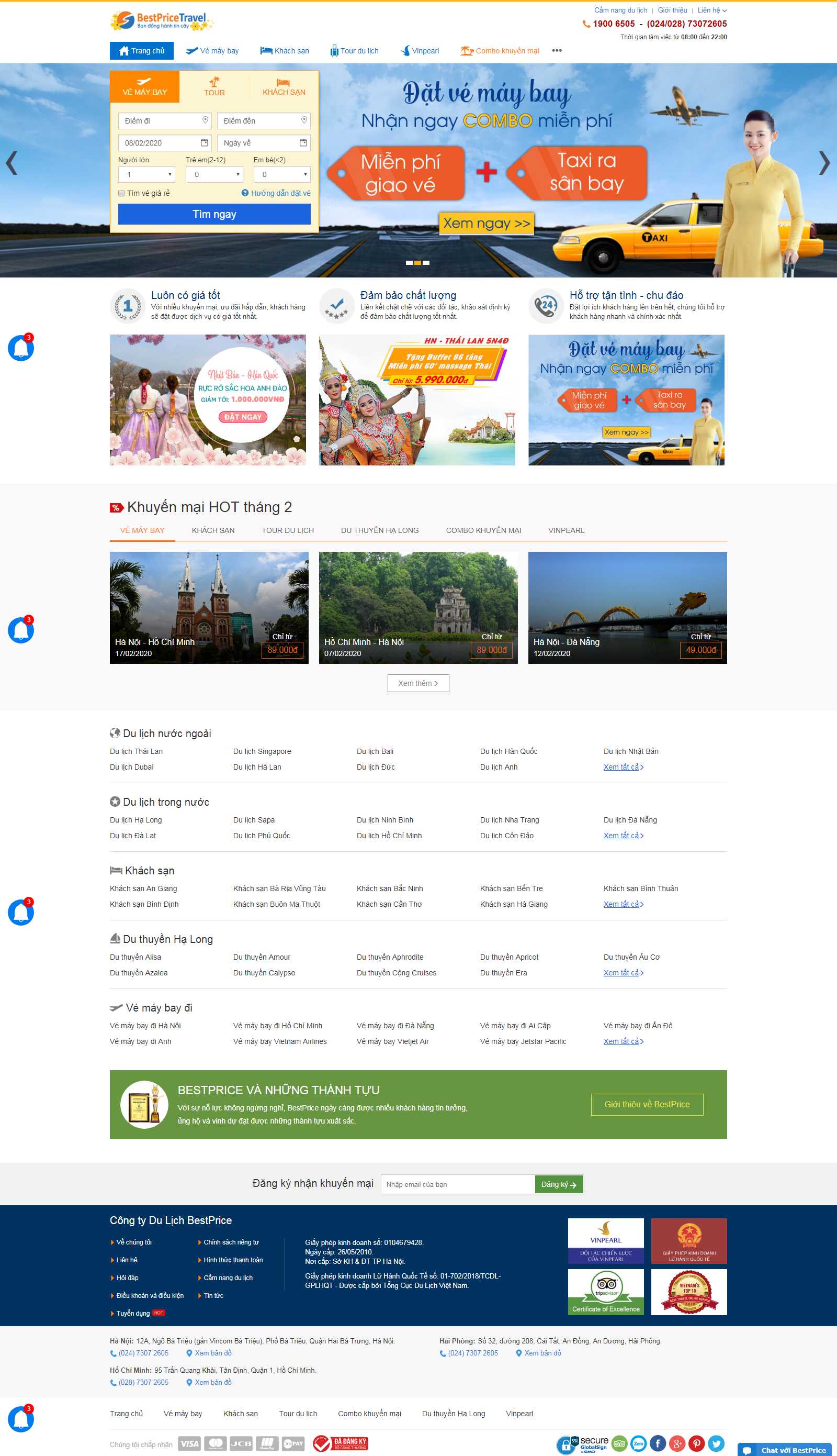 Thiết kế Website vé máy bay - www.bestprice.vn - VietWebGroup.Vn