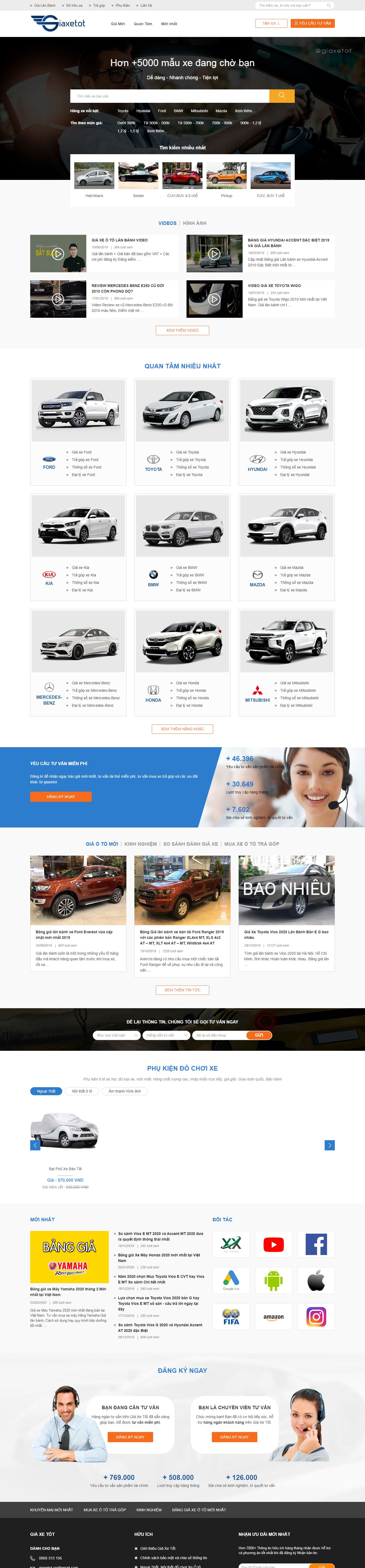Thiết kế Website ô tô - giaxetot.vn - VietWebGroup.Vn
