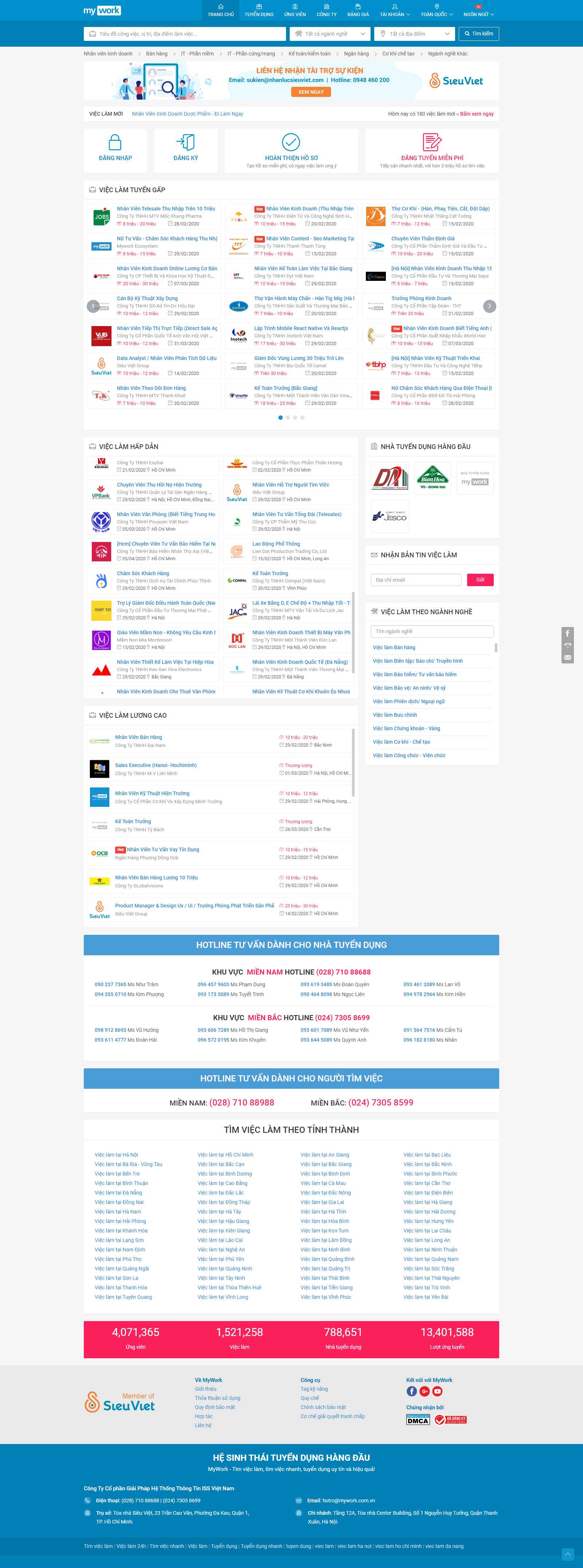 Thiết kế Website tuyển dụng - mywork.com.vn - VietWebGroup.Vn