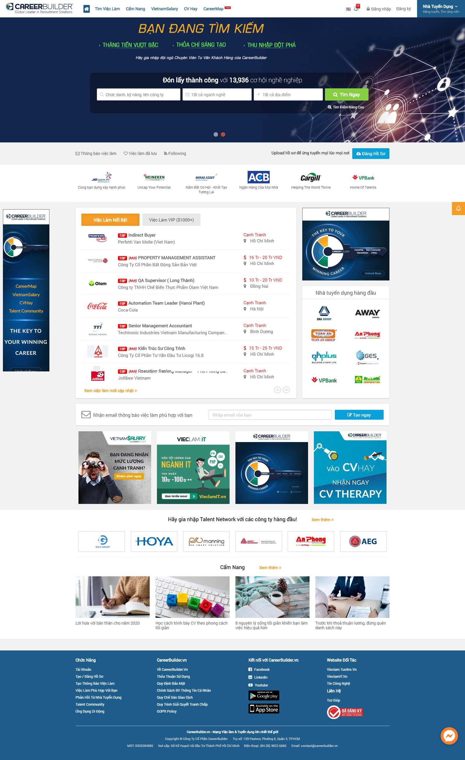 Thiết kế Website tuyển dụng - careerbuilder.vn - VietWebGroup.Vn