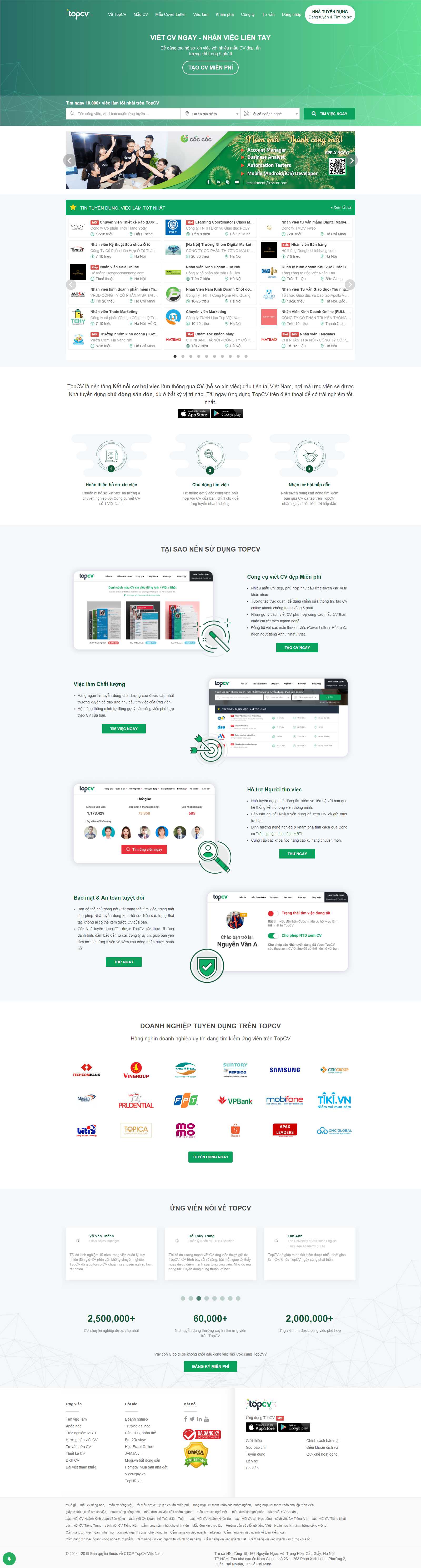 Thiết kế Website tuyển dụng - www.topcv.vn - VietWebGroup.Vn
