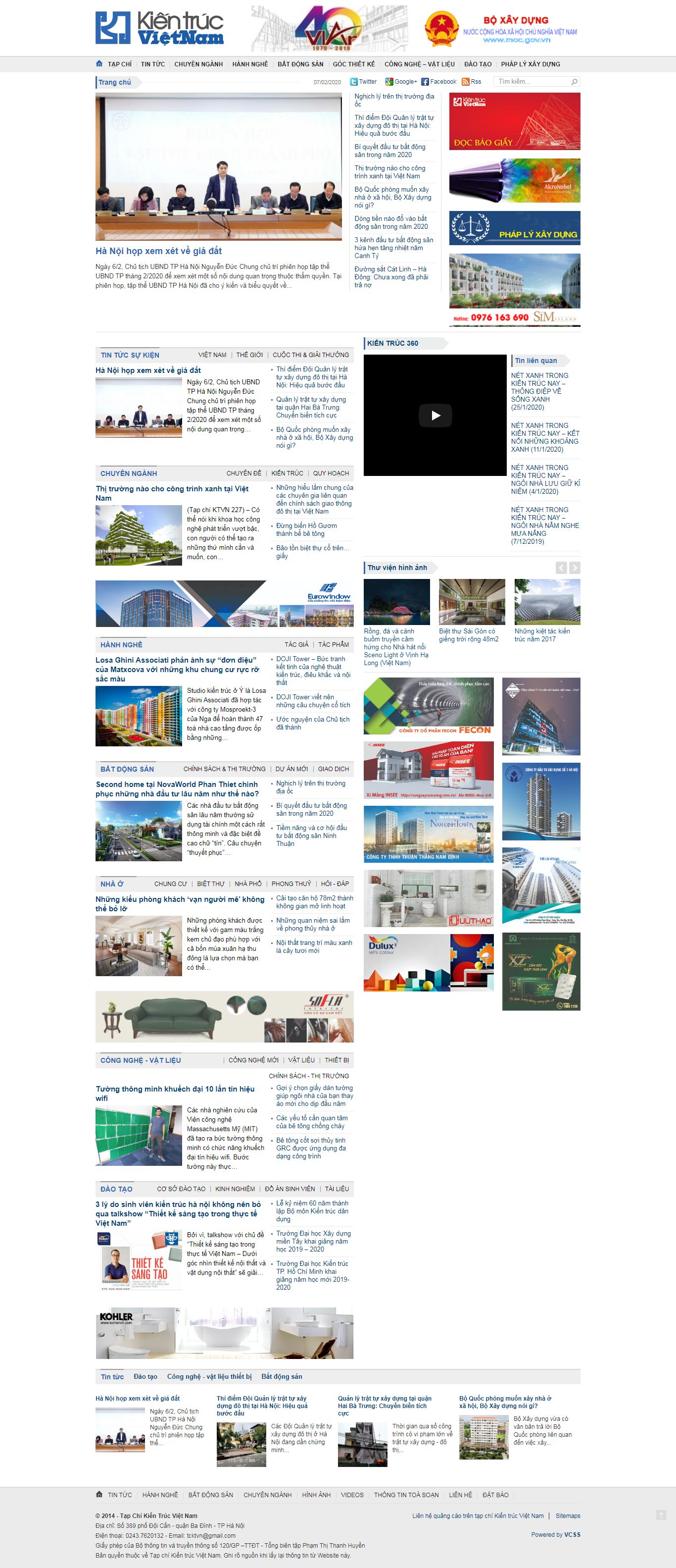 Thiết kế Website kiến trúc - kientrucvietnam.org.vn - VietWebGroup.Vn