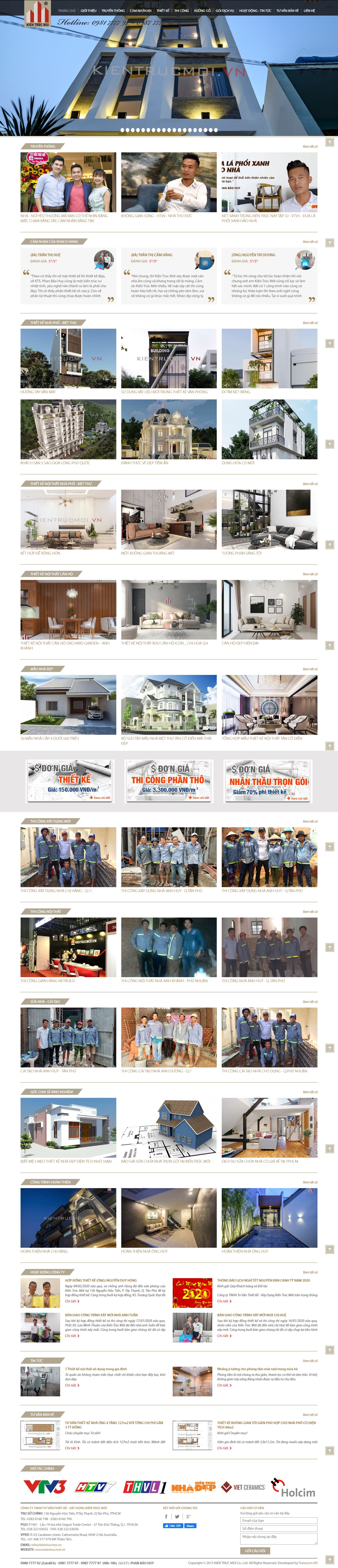 Thiết kế Website kiến trúc - kientrucmoi.vn - VietWebGroup.Vn
