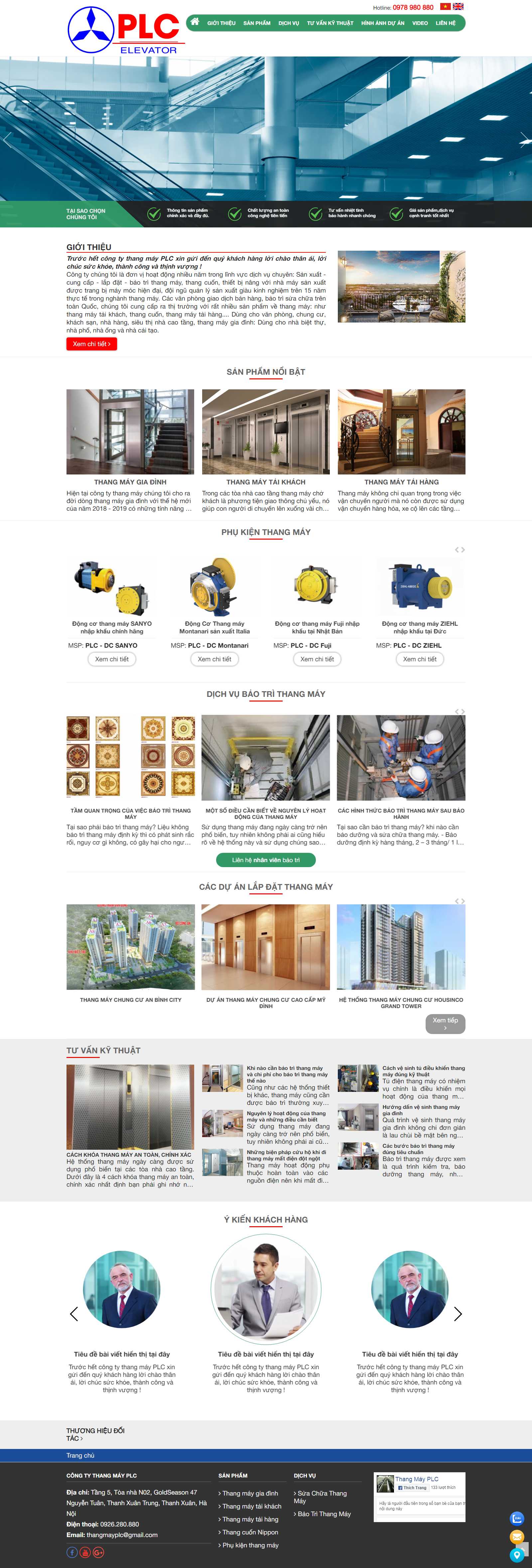Thiết kế Website thang máy - thangmayplc.com - VietWebGroup.Vn