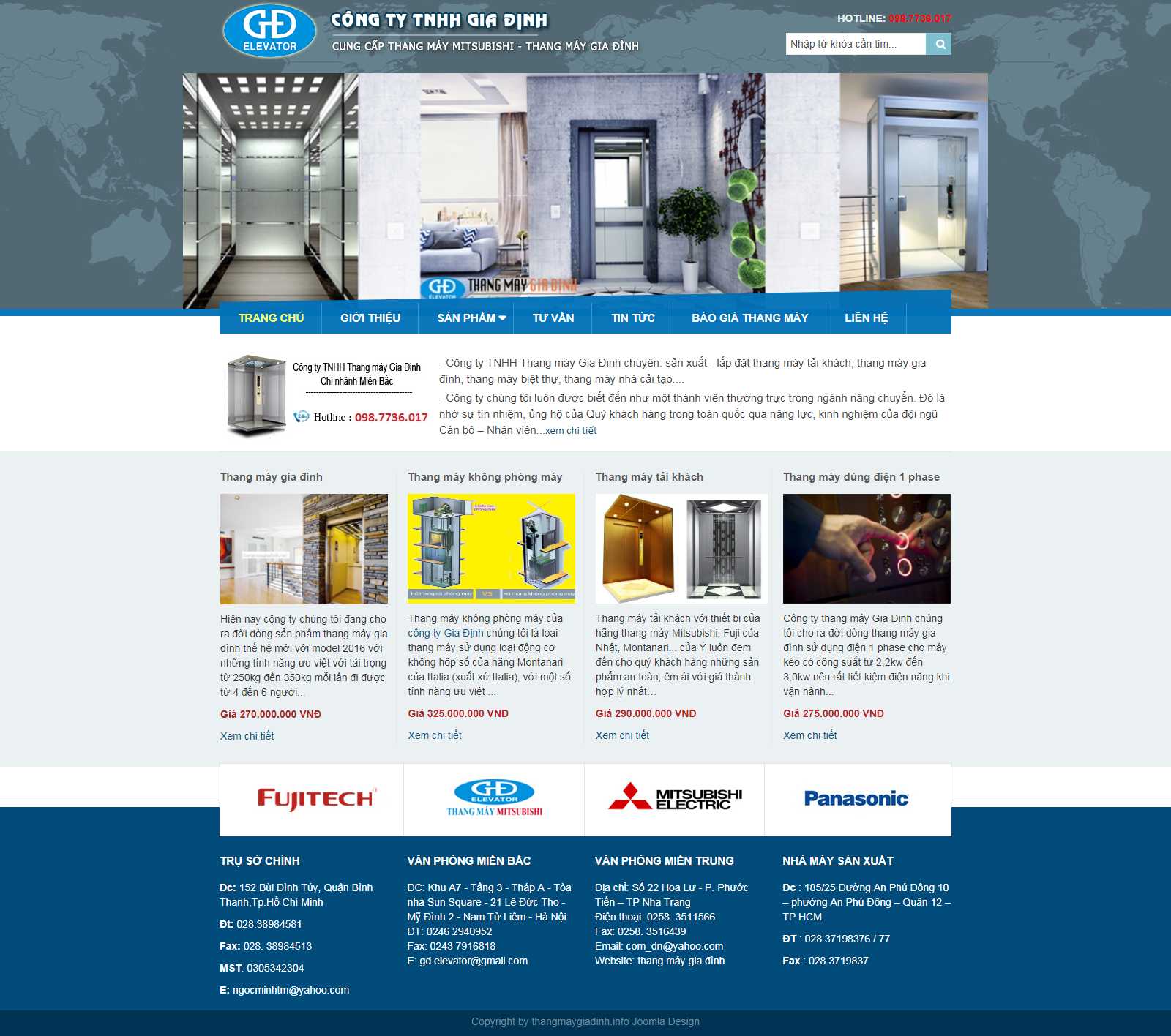 Thiết kế Website thang máy - thangmayliendoanh.info - VietWebGroup.Vn