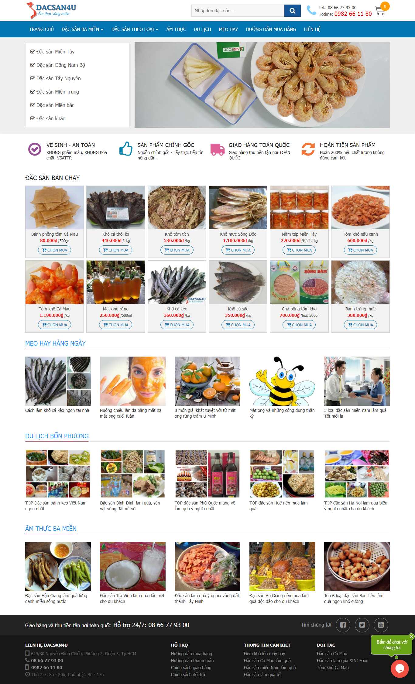 Thiết kế Website đặc sản - dacsan4u.com - VietWebGroup.Vn