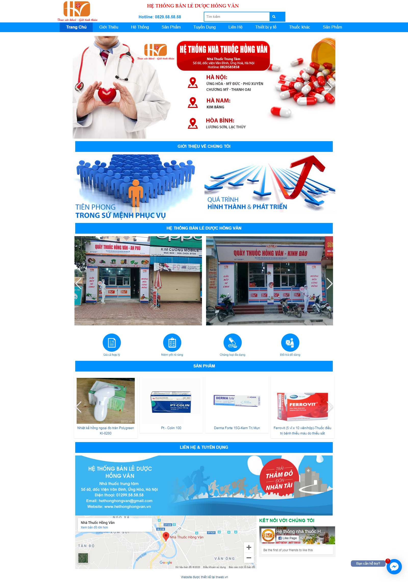 Thiết kế Website quầy thuốc - nhathuochongvan.com - VietWebGroup.Vn