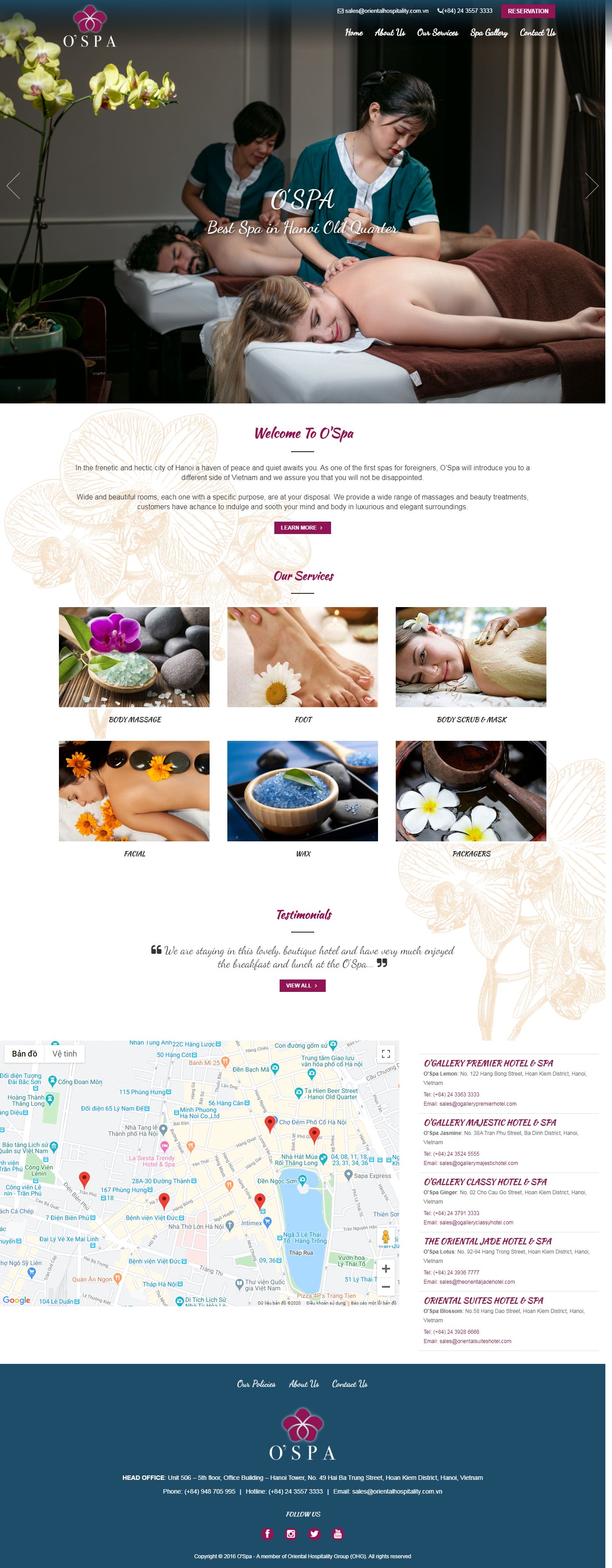 Thiết kế Website spa - www.ospa.com.vn - VietWebGroup.Vn