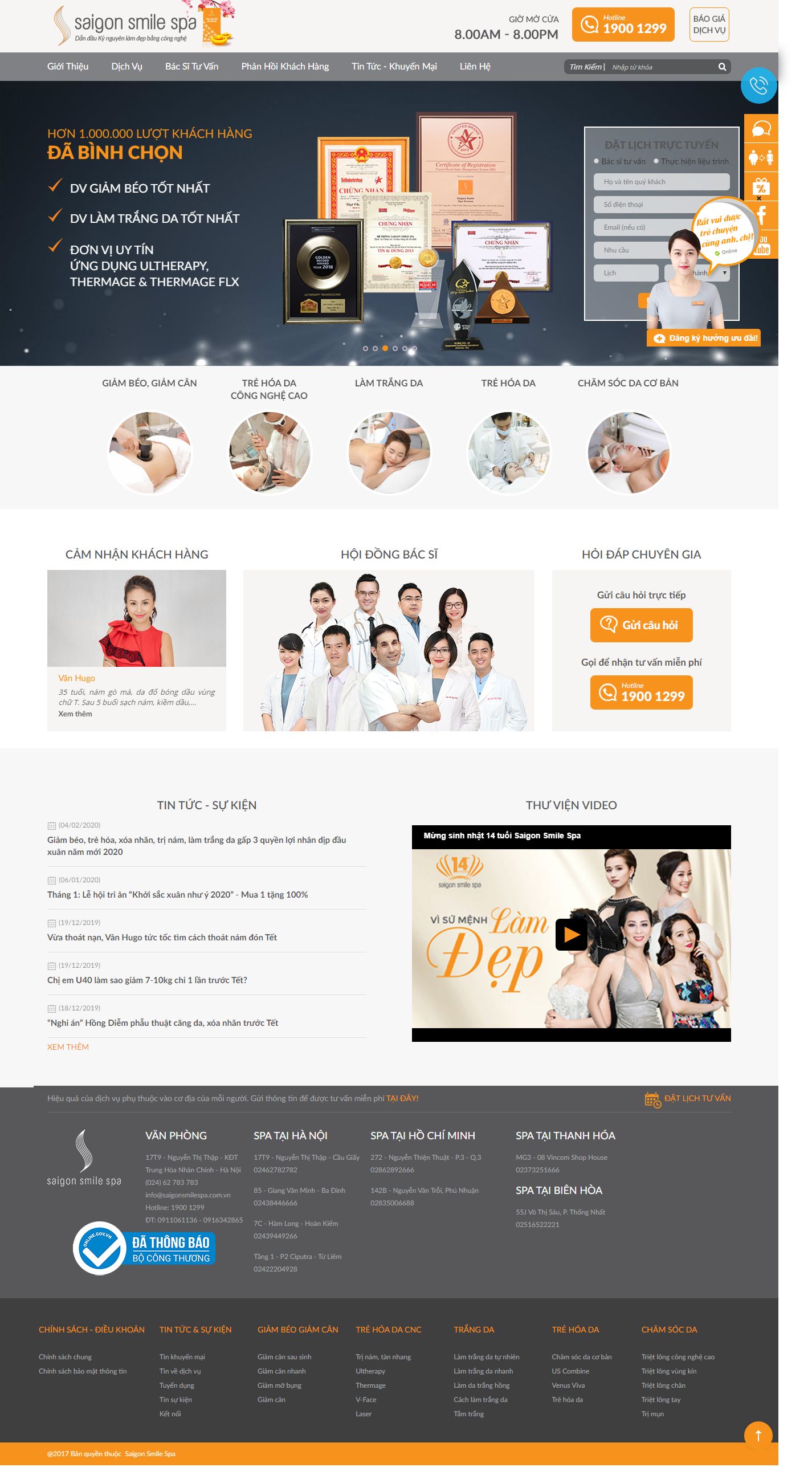 Thiết kế Website spa - saigonsmilespa.com.vn - VietWebGroup.Vn