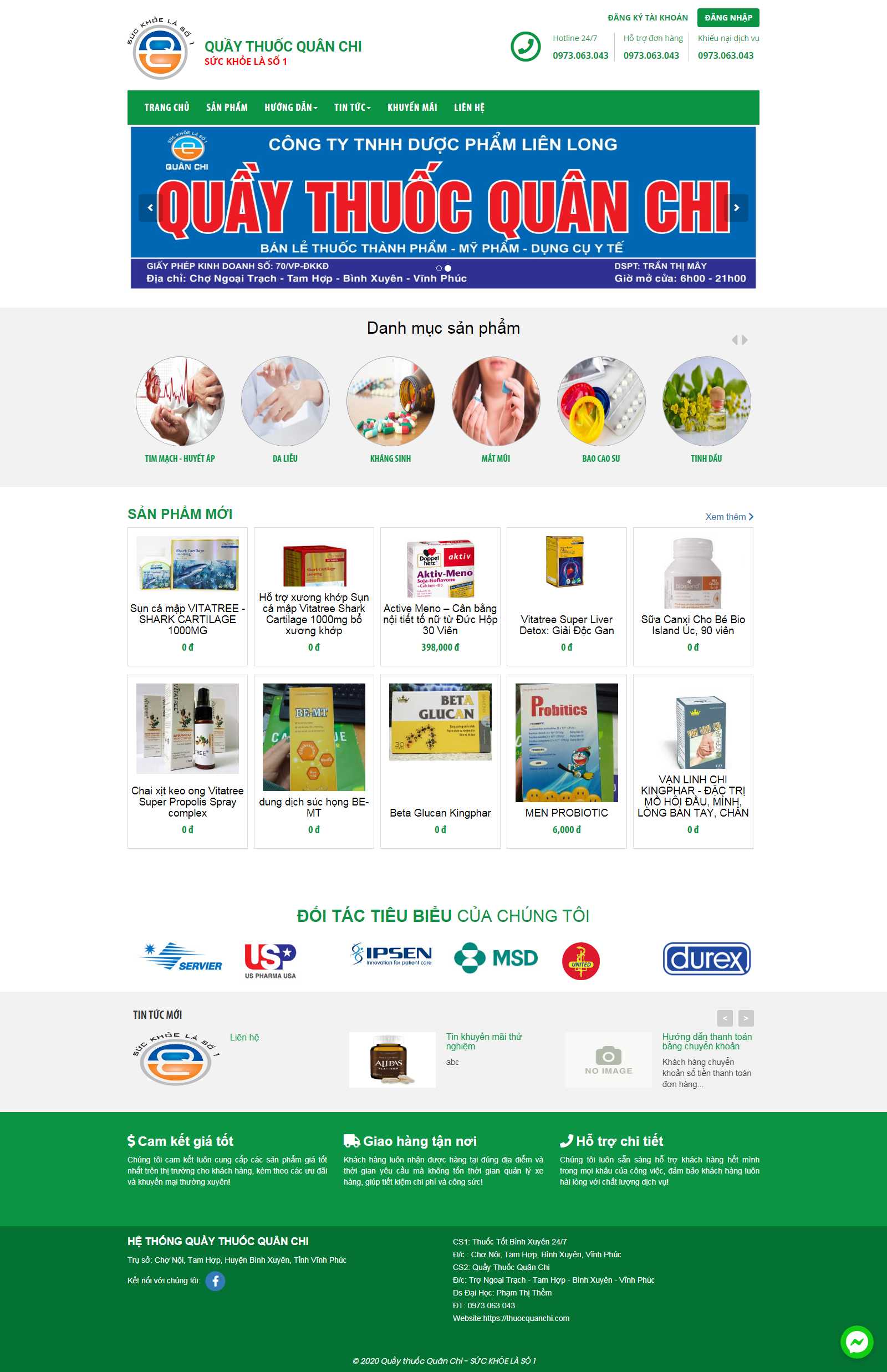 Thiết kế Website quầy thuốc - www.thuocquanchi.com - VietWebGroup.Vn