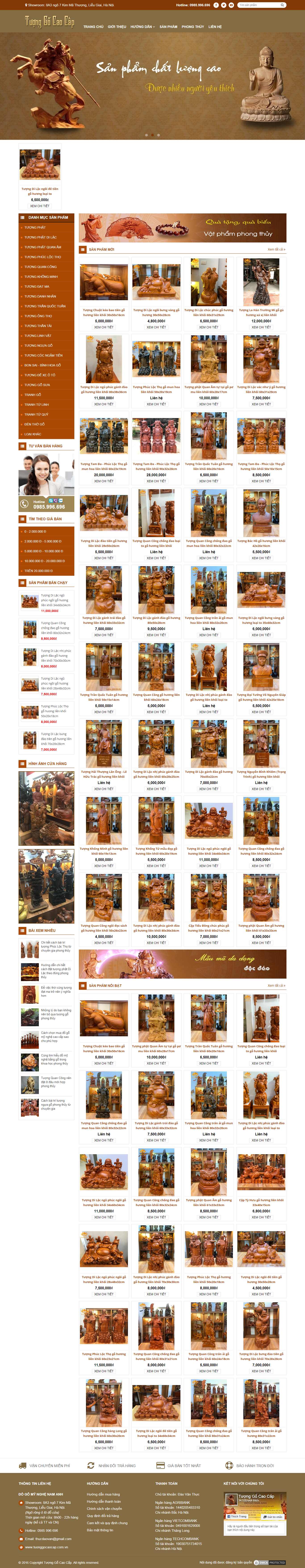 Thiết kế Website tượng gỗ - tuonggocaocap.com.vn - VietWebGroup.Vn